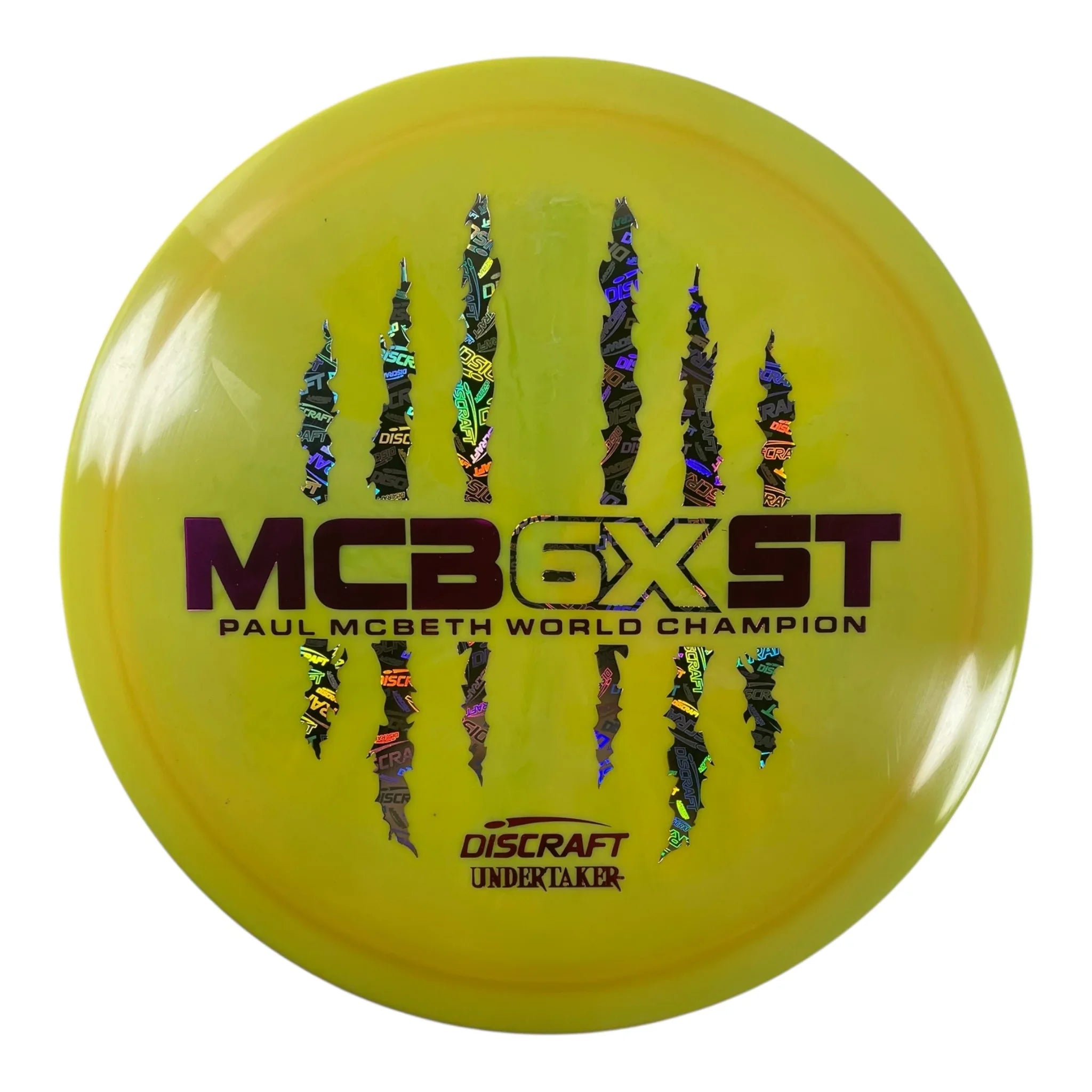 Discraft Undertaker | ESP | Yellow/Discraft 174g (Paul McBeth 6x Claw) Disc Golf