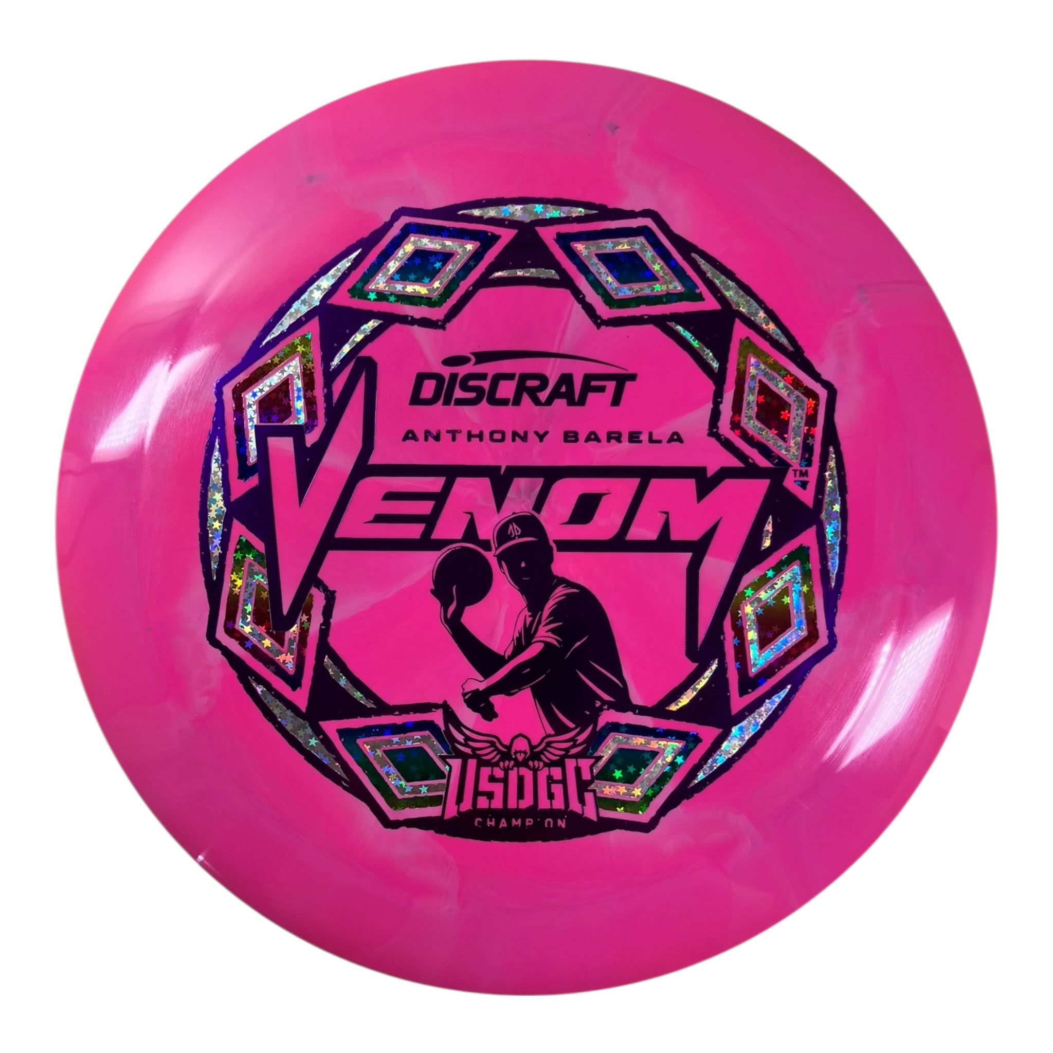 Discraft Venom | ESP Swirl | Pink/Multi 174g (Anthony Barela USDGC) Disc Golf