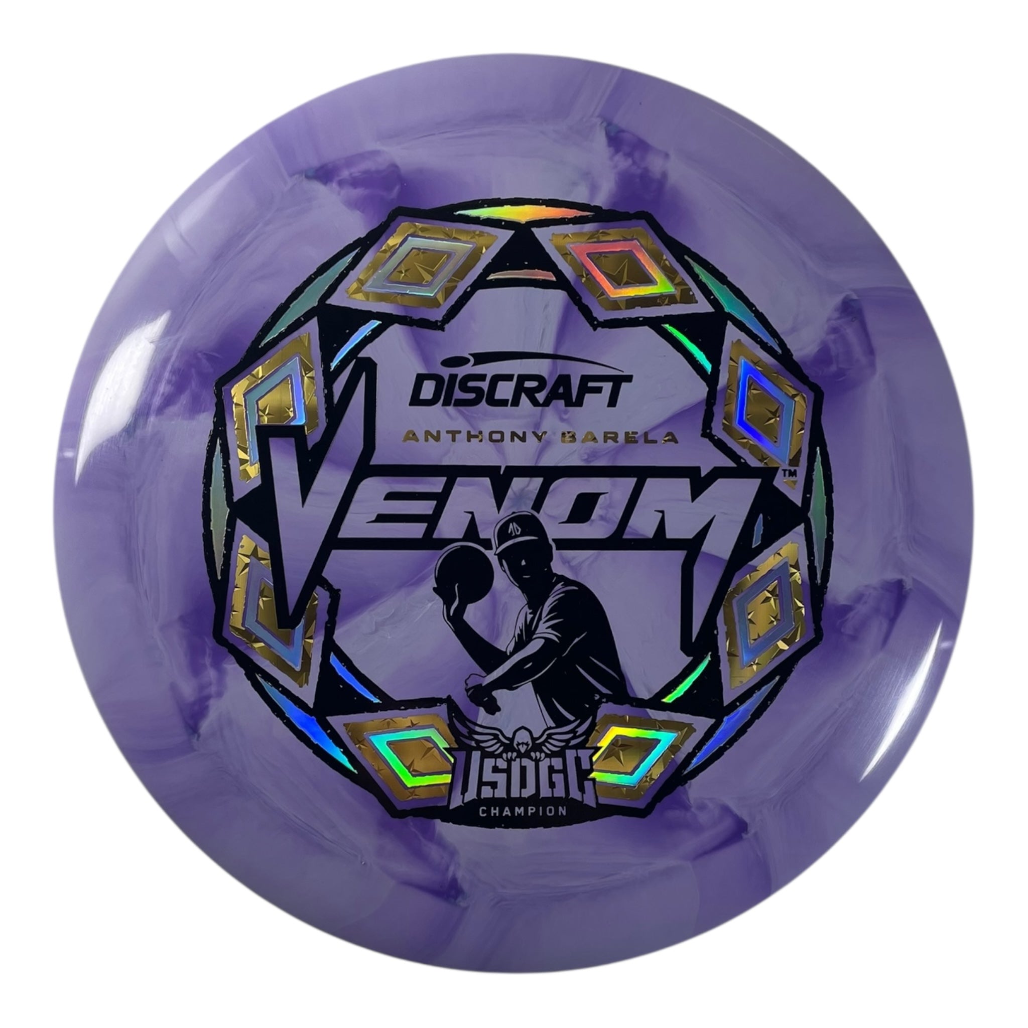 Discraft Venom | ESP Swirl | Purple/Stars 174g (Anthony Barela USDGC) Disc Golf