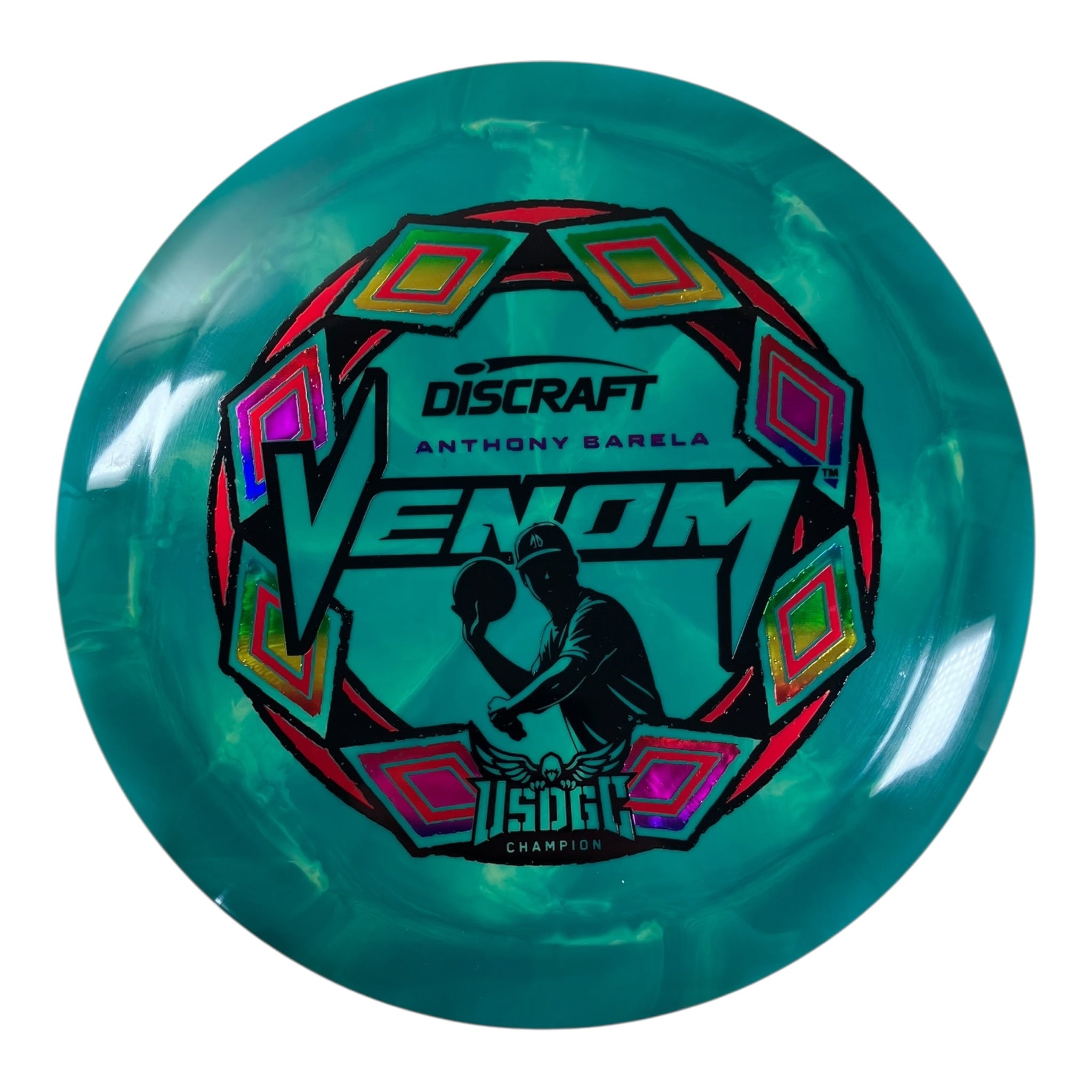 Discraft Venom | ESP Swirl | Teal/Sunset 174g (Anthony Barela USDGC) Disc Golf