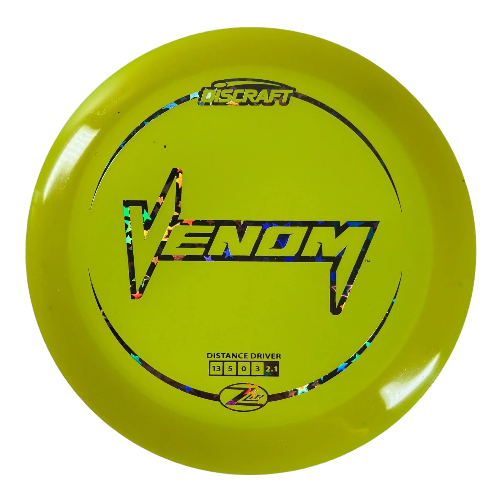 Discraft Venom | Z Lite | Yellow/Stars 160g Disc Golf