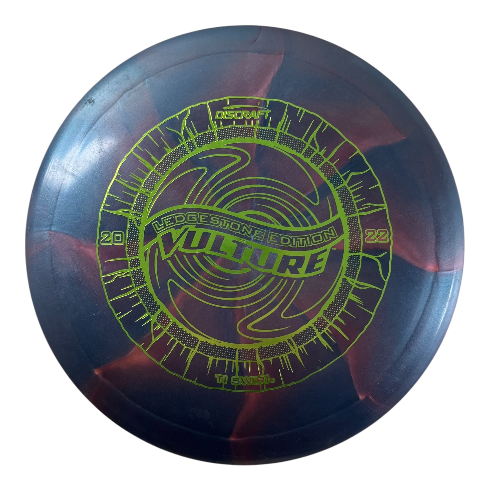 Discraft Vulture - Used Fair | Titanium Swirl | Grey/Green 173g (Ledgestone 2022) Disc Golf