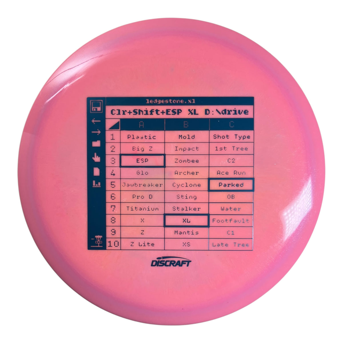 Discraft XL | Colorshift ESP | Pink/Blue 174g (Ledgestone) Disc Golf