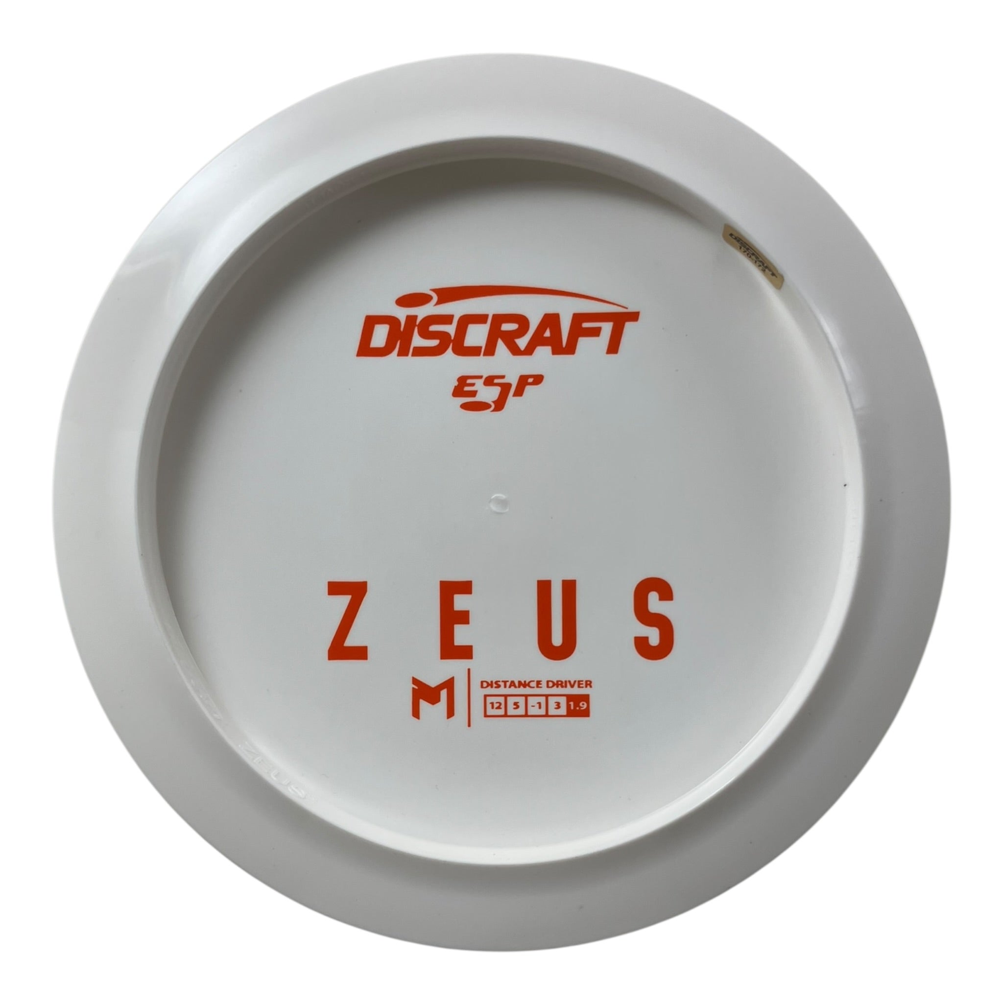Discraft Zeus | ESP | White/Orange 170g (Paul McBeth Bottom Stamp) Disc Golf