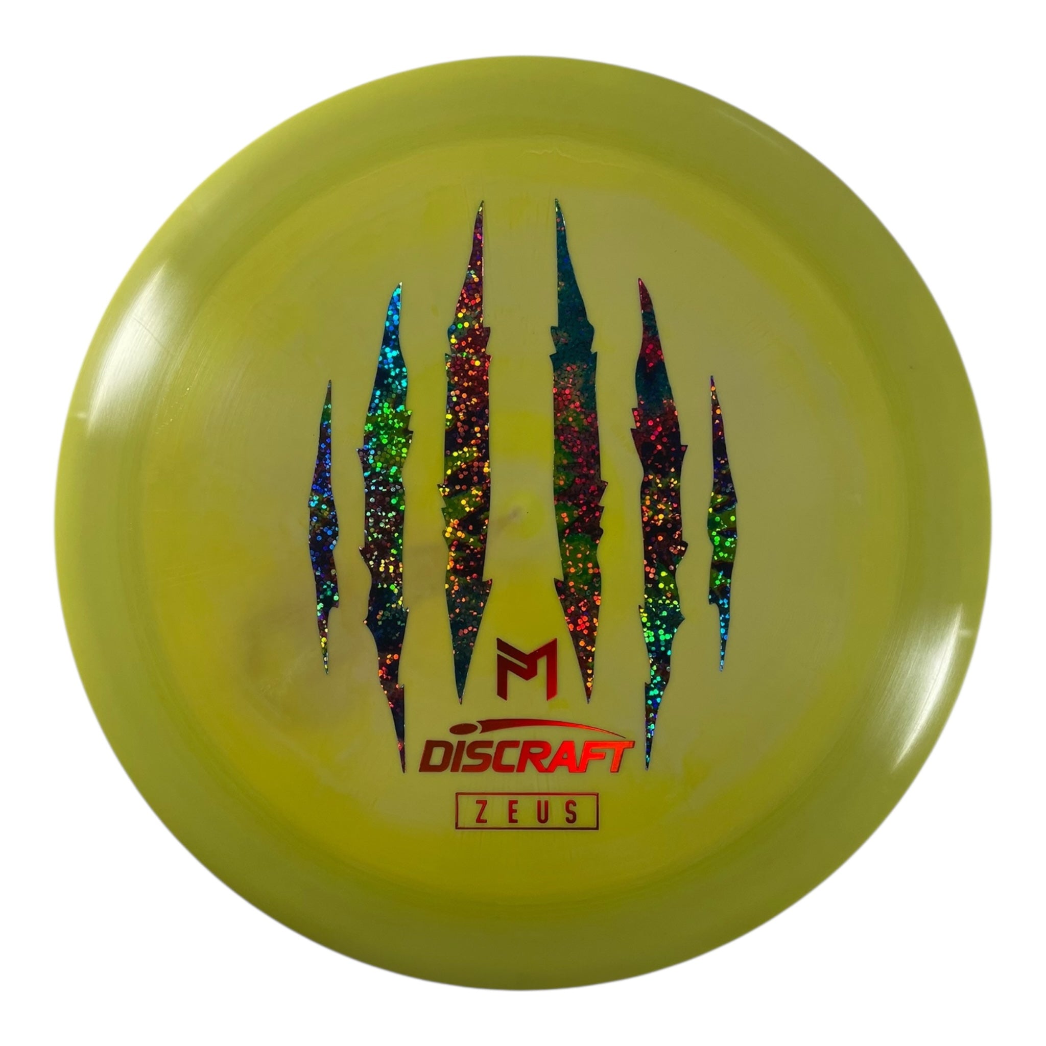 Discraft Zeus | ESP | Yellow/Party Time 173g (Paul McBeth 6x Claw) Disc Golf