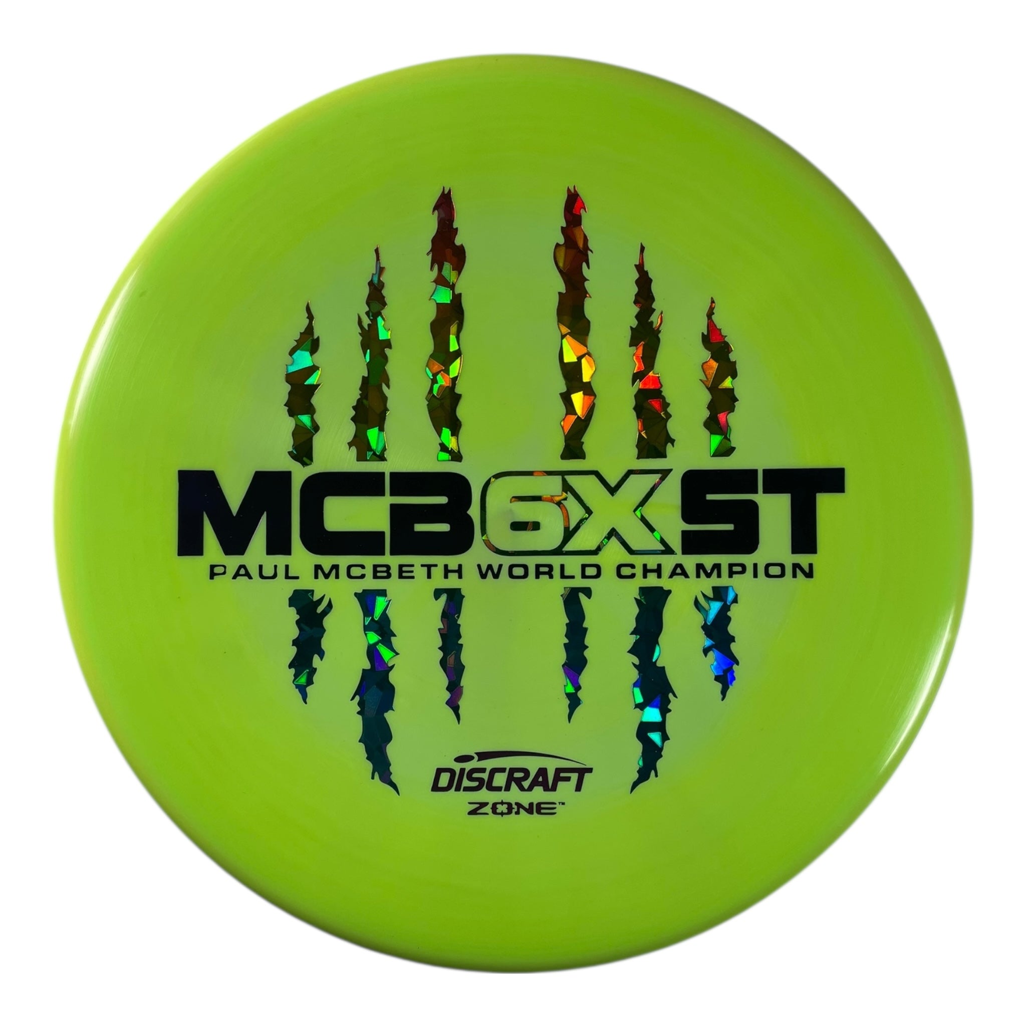 Discraft Zone | ESP | Green/Rainbow 174g (Paul McBeth 6x Claw) Disc Golf