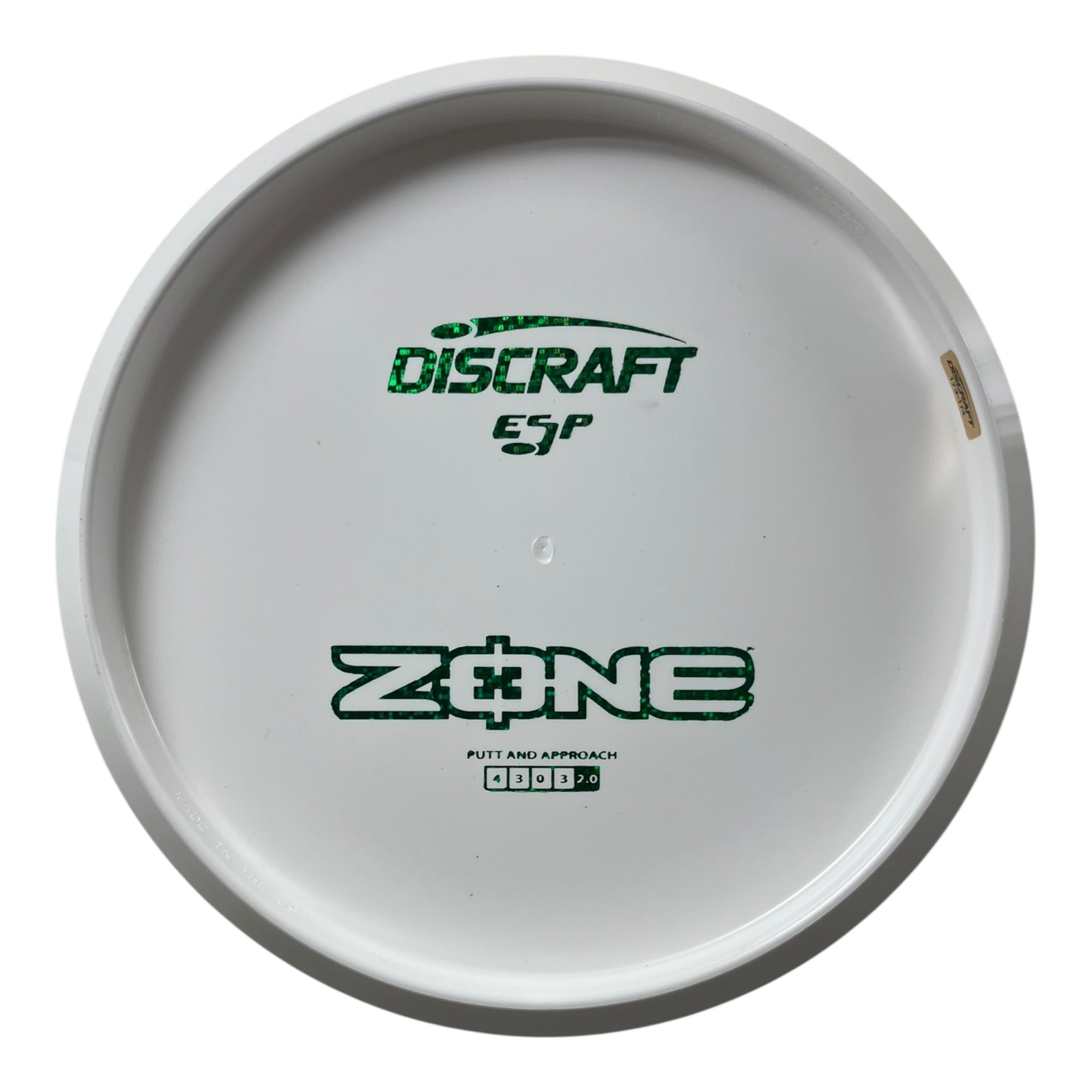 Discraft Zone | ESP | White/Green 174g (Bottom Stamp) Disc Golf