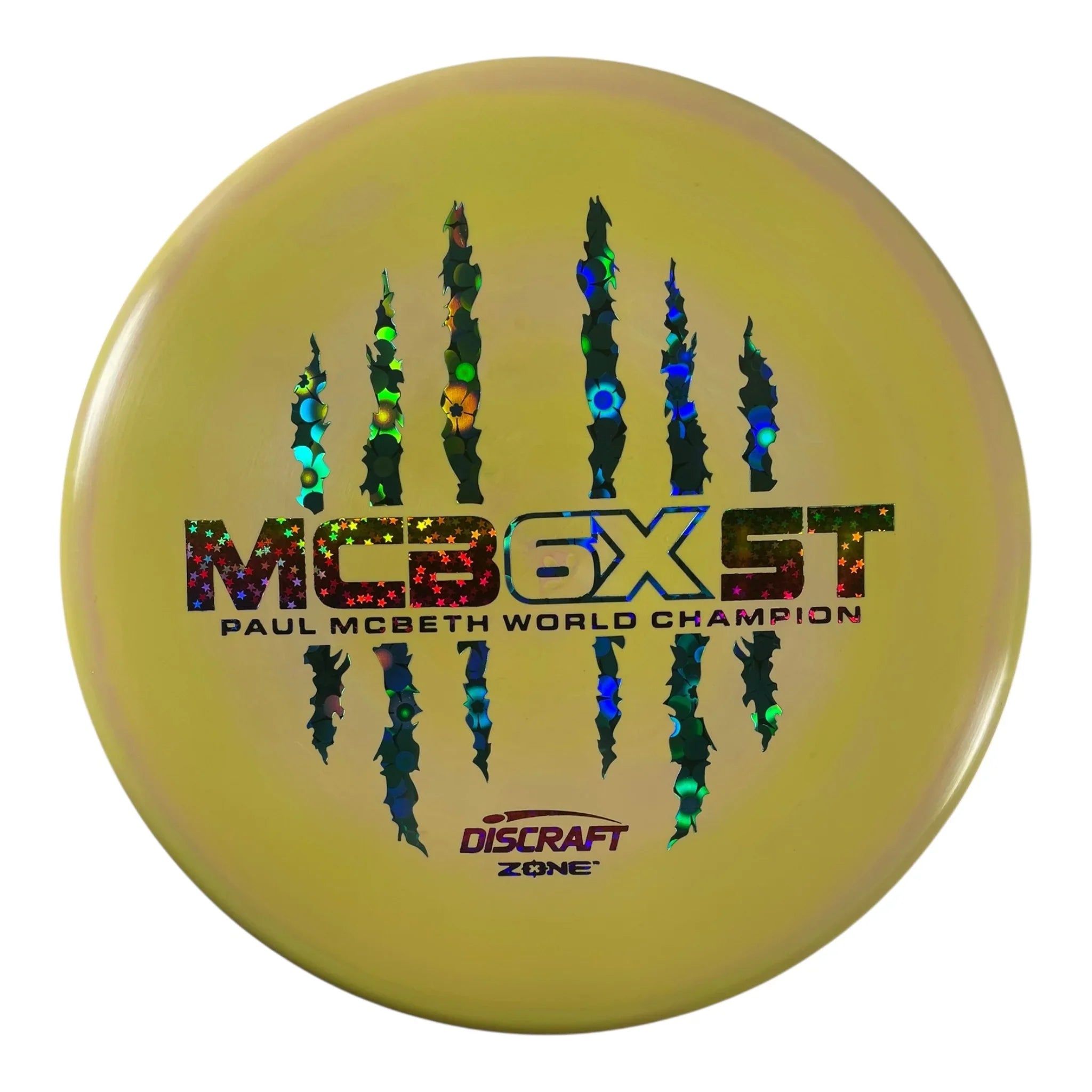 Discraft Zone | ESP | Yellow/Flowers 174g (Paul McBeth 6x Claw) Disc Golf
