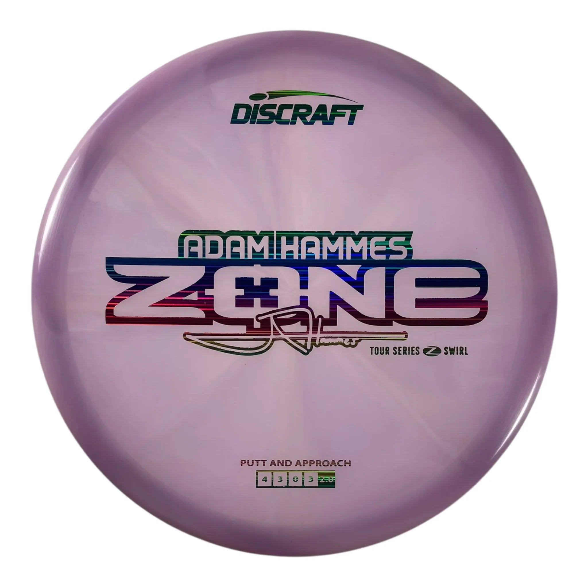 Discraft Zone | Z Swirl | Purple/Rainbow 174g (Adam Hammes 2025 Tour Series) Disc Golf