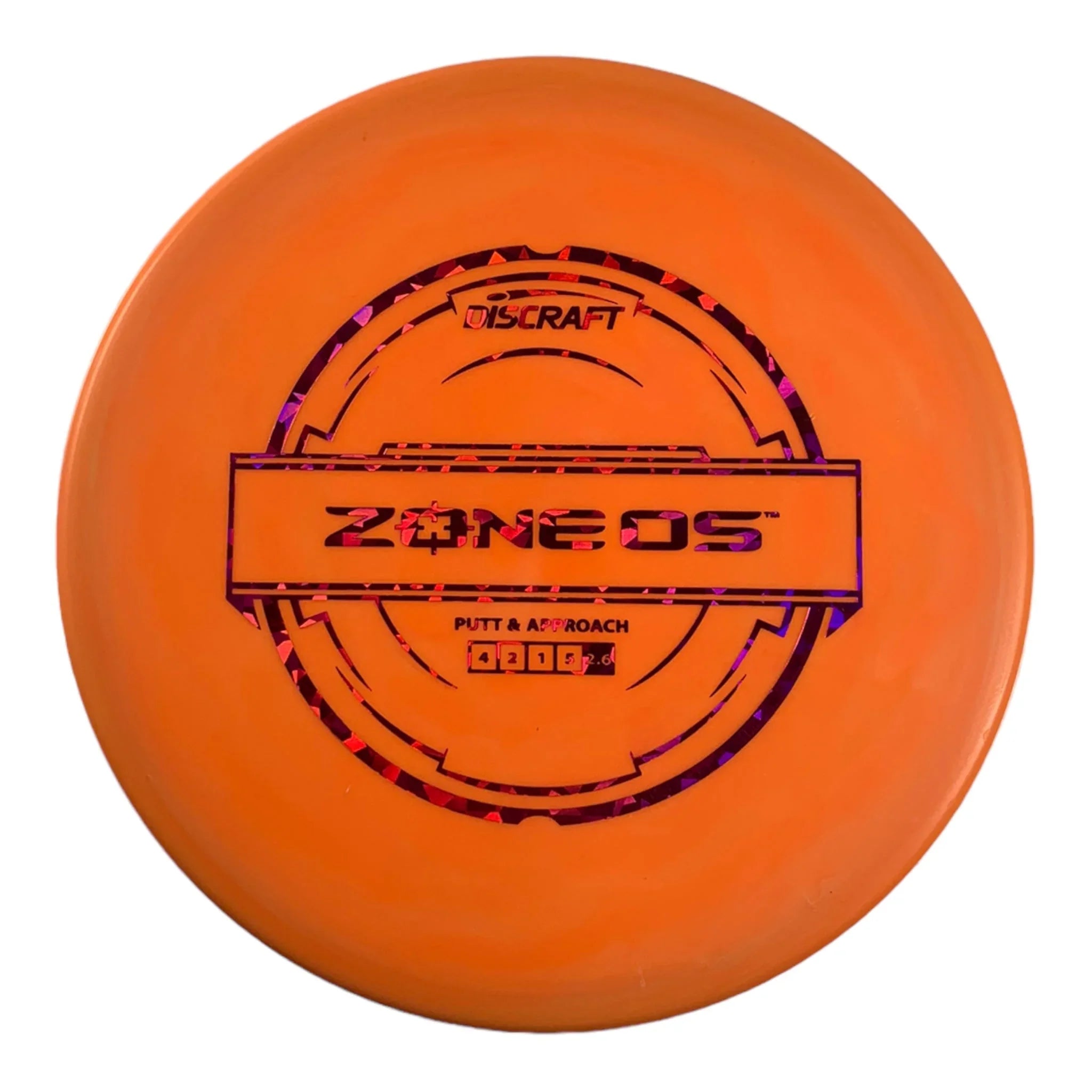 Discraft Zone OS | Putter Line | Orange/Pink 167g Disc Golf