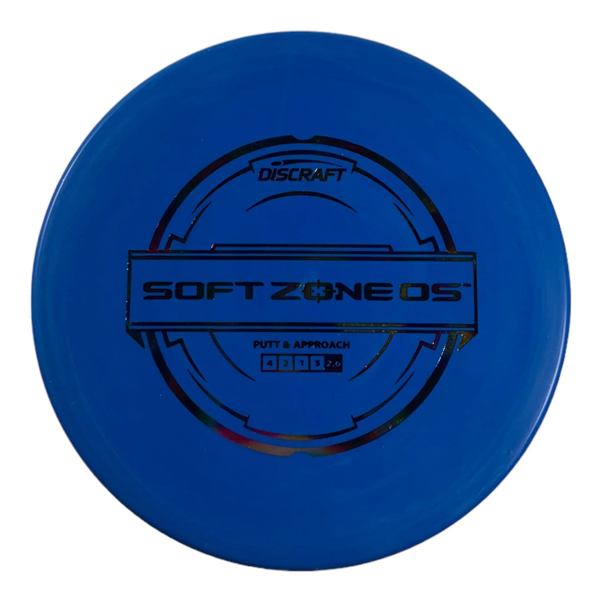Discraft Zone OS | Putter Line Soft | Blue/Rainbow 173g Disc Golf