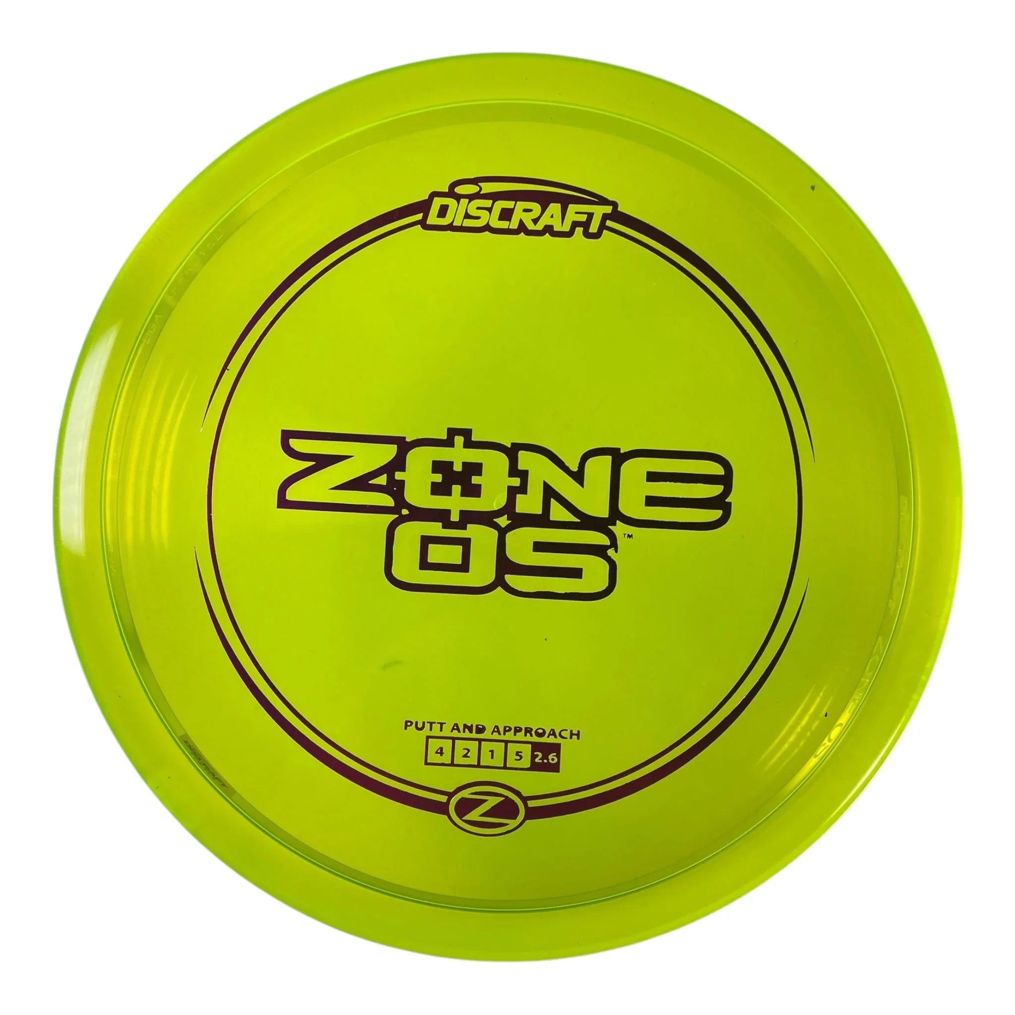 Discraft Zone OS | Z Line | Green/Purple 173g Disc Golf