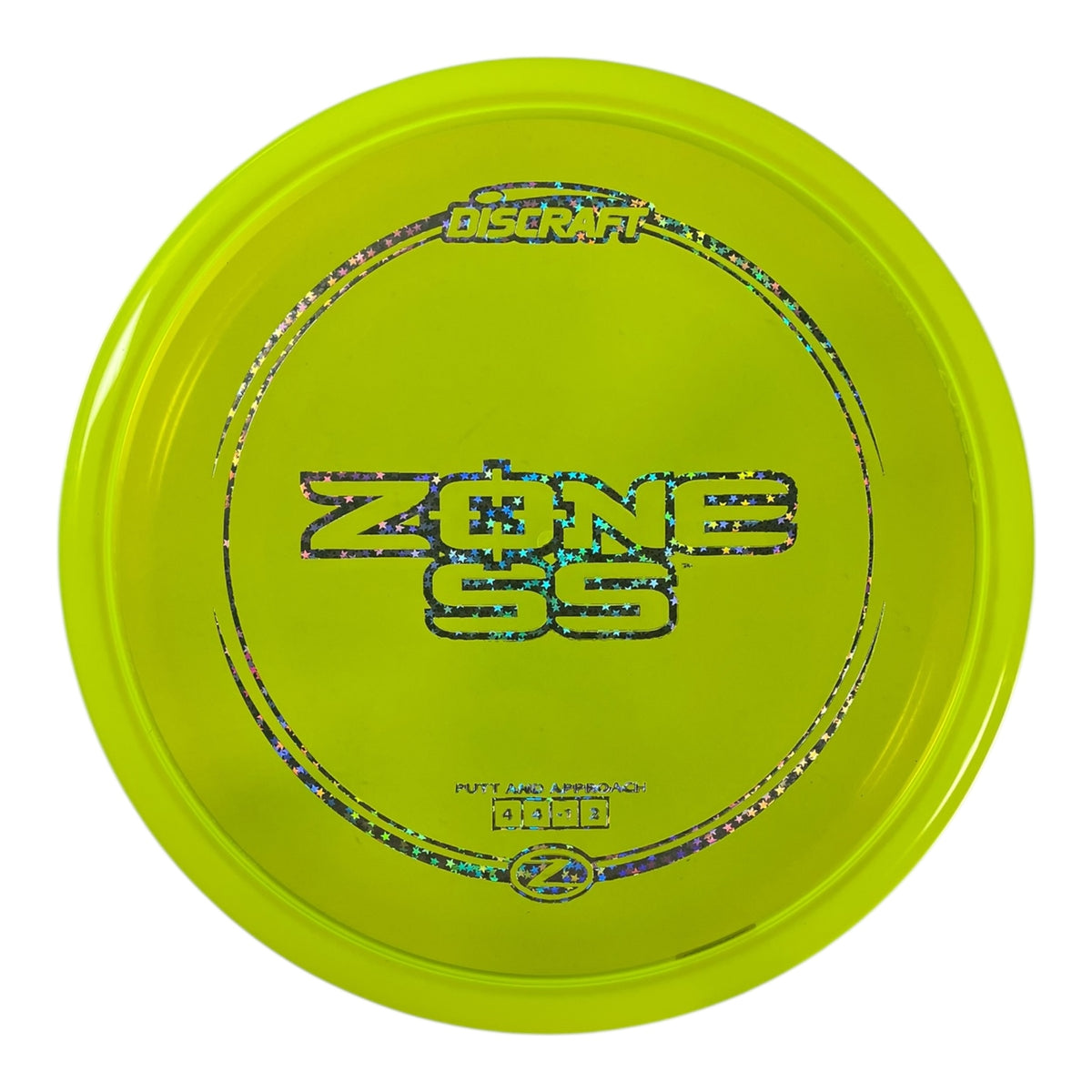 Discraft Zone SS | Z Line | Yellow/Stars 174g Disc Golf