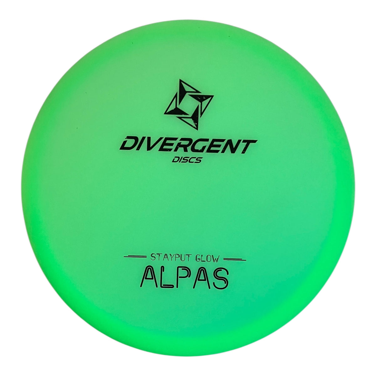 Divergent Discs Alpas | StayPut Glow | Green/Black 176 Disc Golf