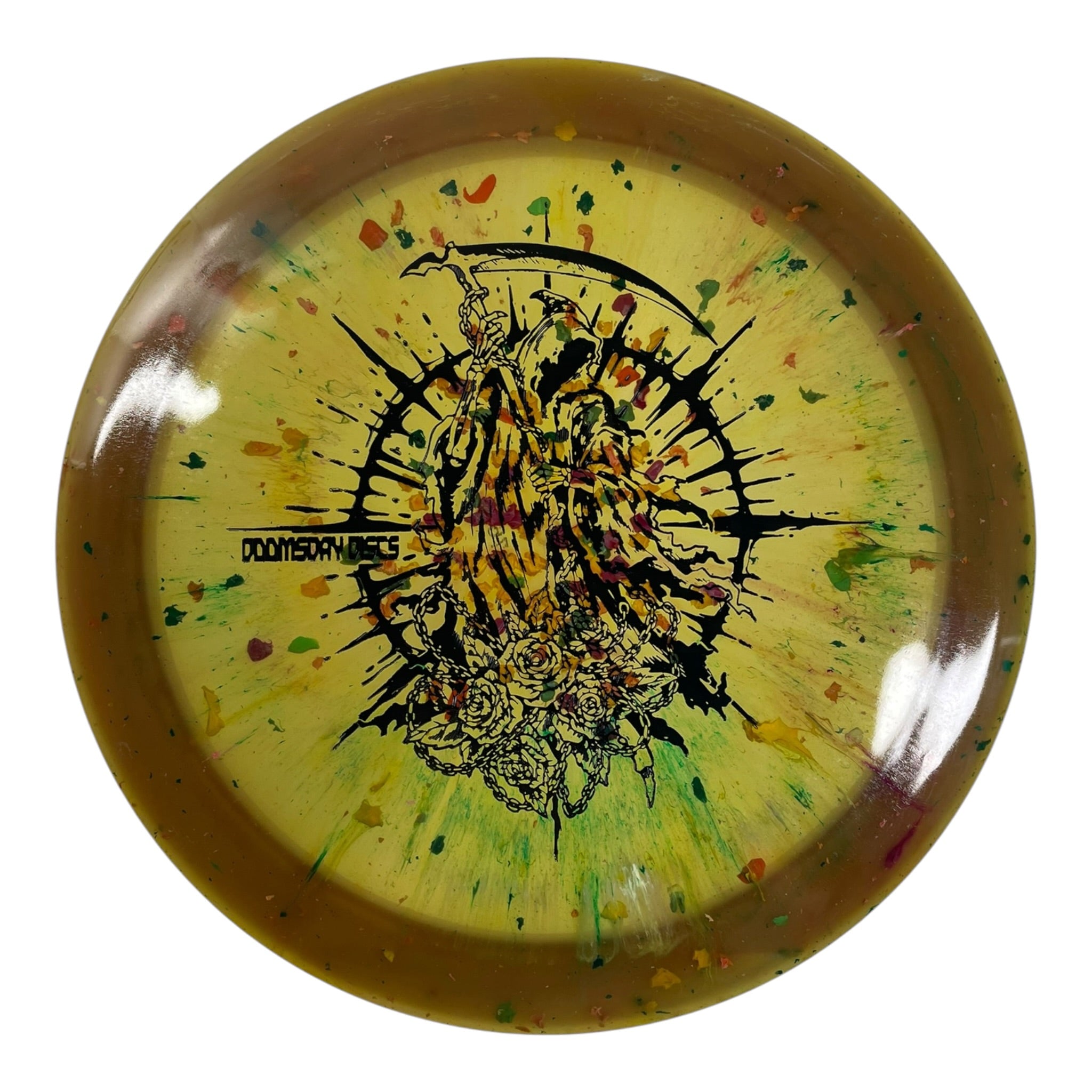 Doomsday Discs Cataclysm | Isolation Glow | Multi/Black 176g (Infected Floral Reaper) Disc Golf