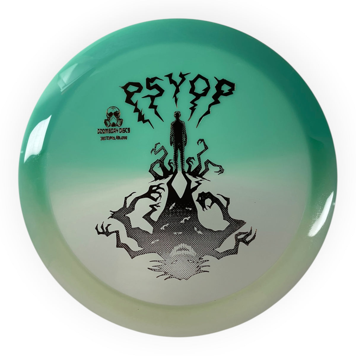 Doomsday Discs Psyop | Retina Glow | Teal/Bronze 175g Disc Golf