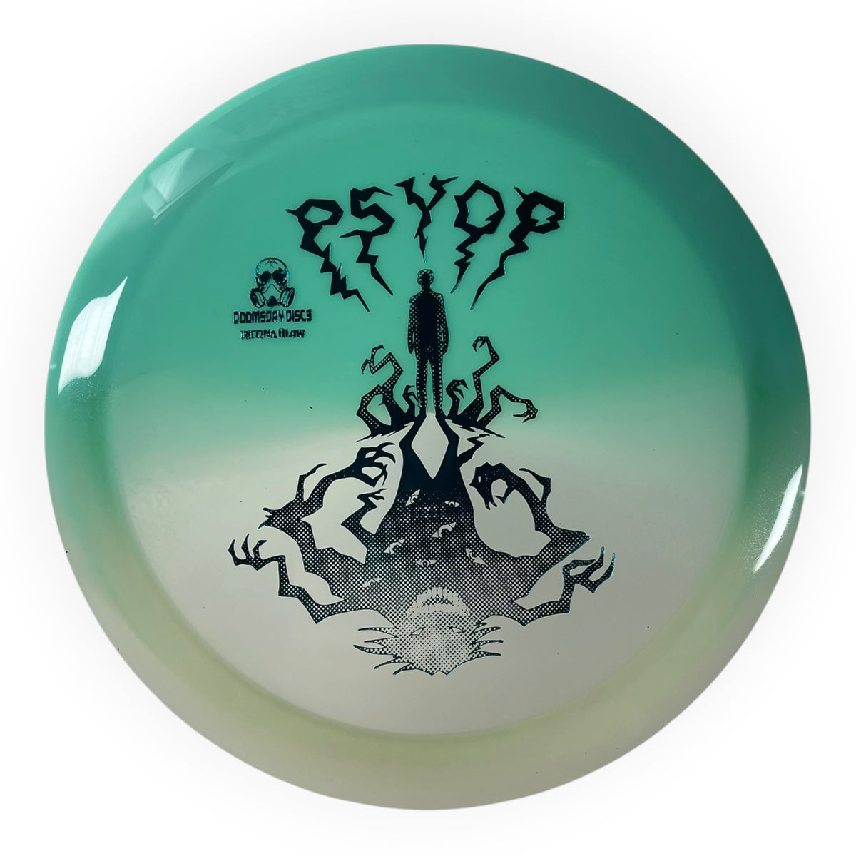 Doomsday Discs Psyop | Retina Glow | Teal/Teal 175g Disc Golf