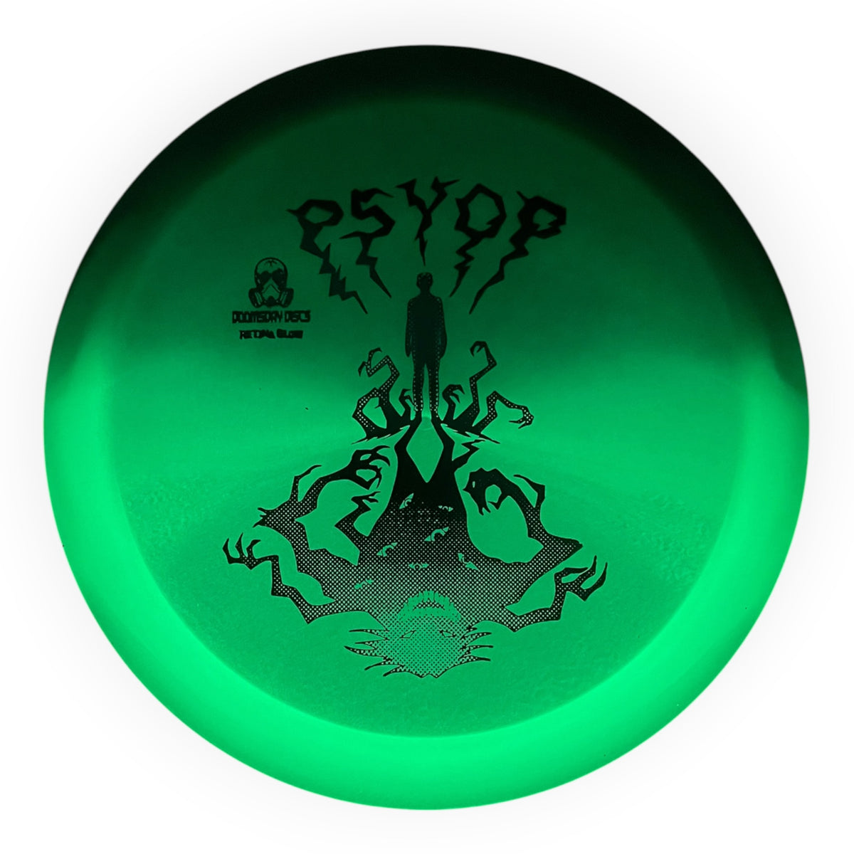 Doomsday Discs Psyop | Retina Glow | Teal/Teal 175g Disc Golf