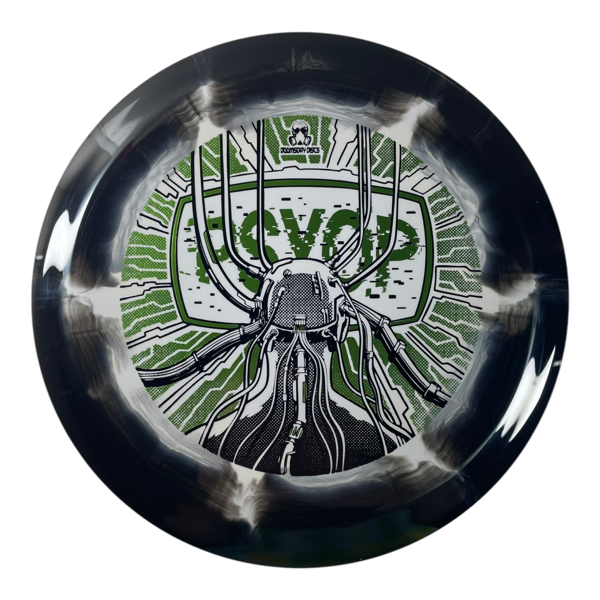 Doomsday Discs Psyop | Retina | Black/Green 174g Disc Golf