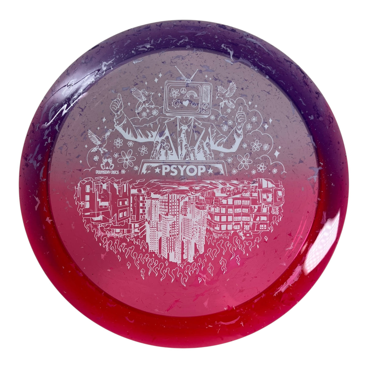 Doomsday Discs Psyop | Retina | Red/Blue/White 175g Disc Golf