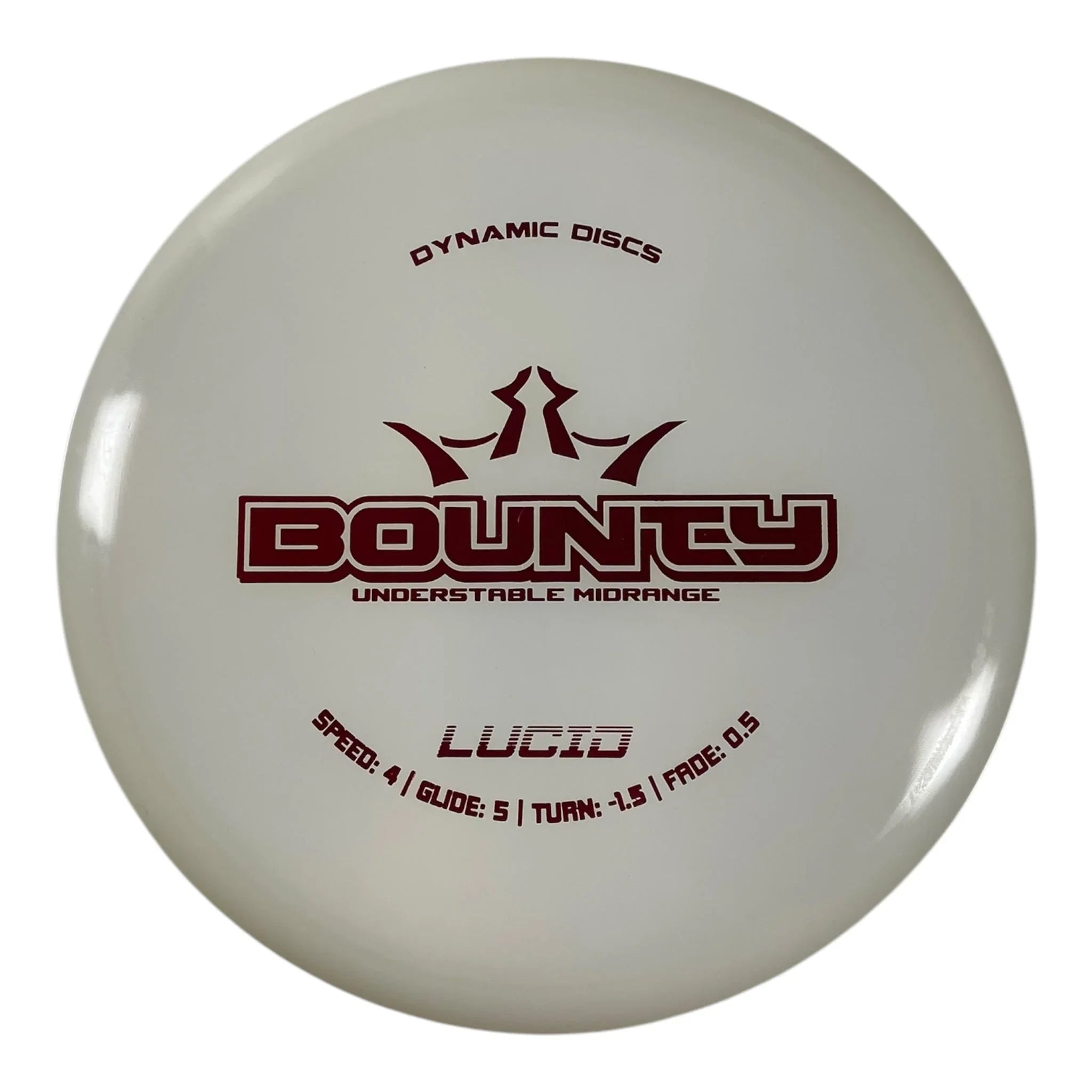 Dynamic Discs Bounty | Lucid | White/Red 178g Disc Golf