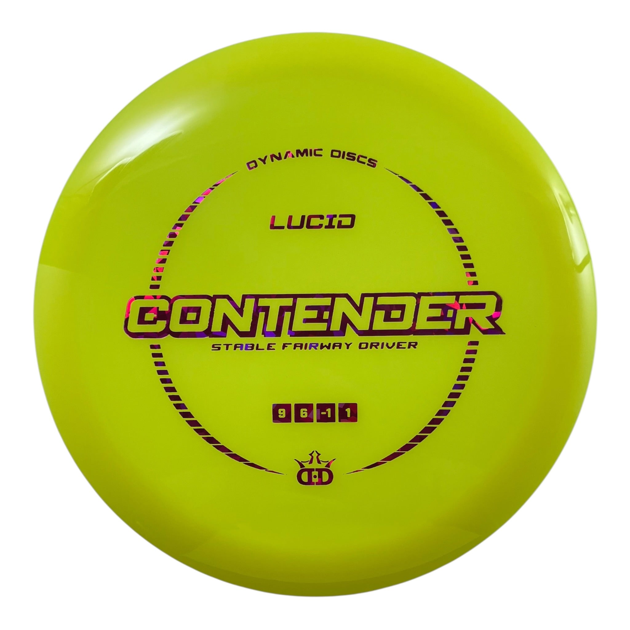 Dynamic Discs Contender | Lucid | Yellow/Pink 173g Disc Golf
