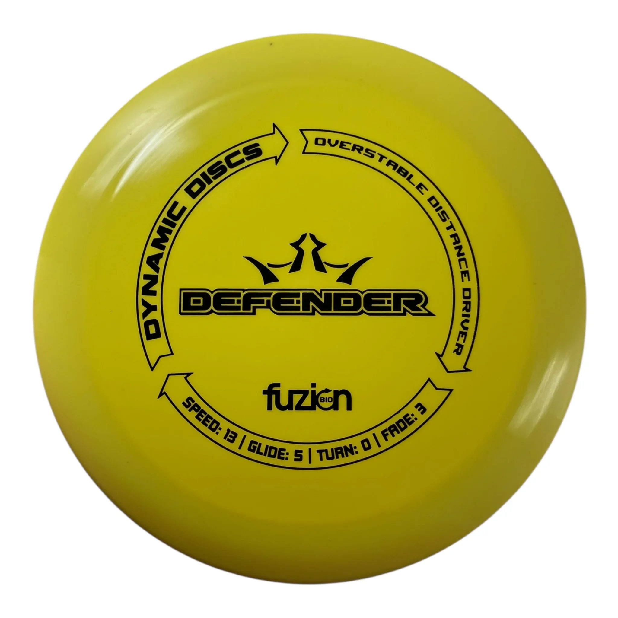 Dynamic Discs Defender | Biofuzion | Yellow/Black 174g Disc Golf