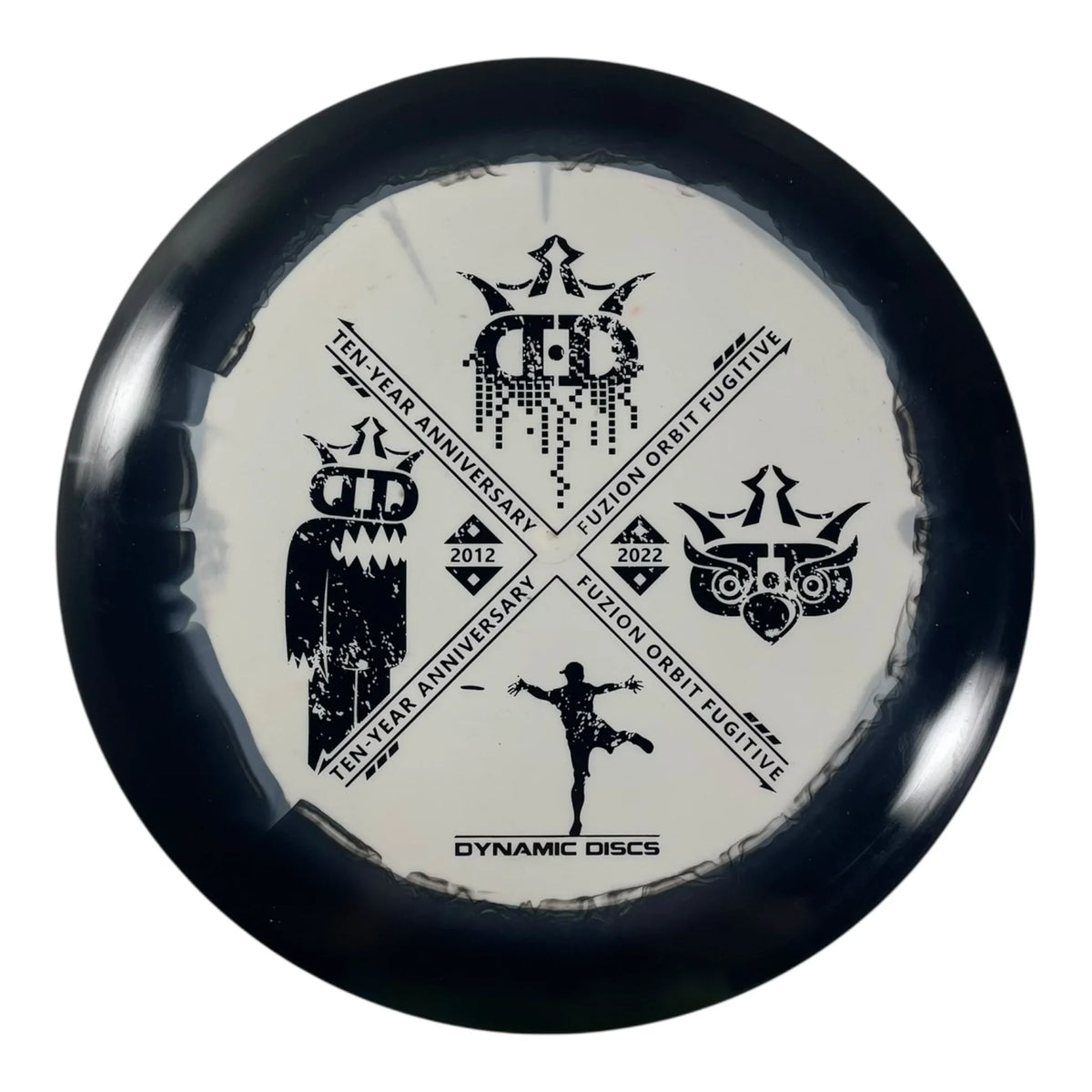 Dynamic Discs Fugitive | Fuzion Orbit | White/Black 177-179g (10 Year Anniversary) Disc Golf