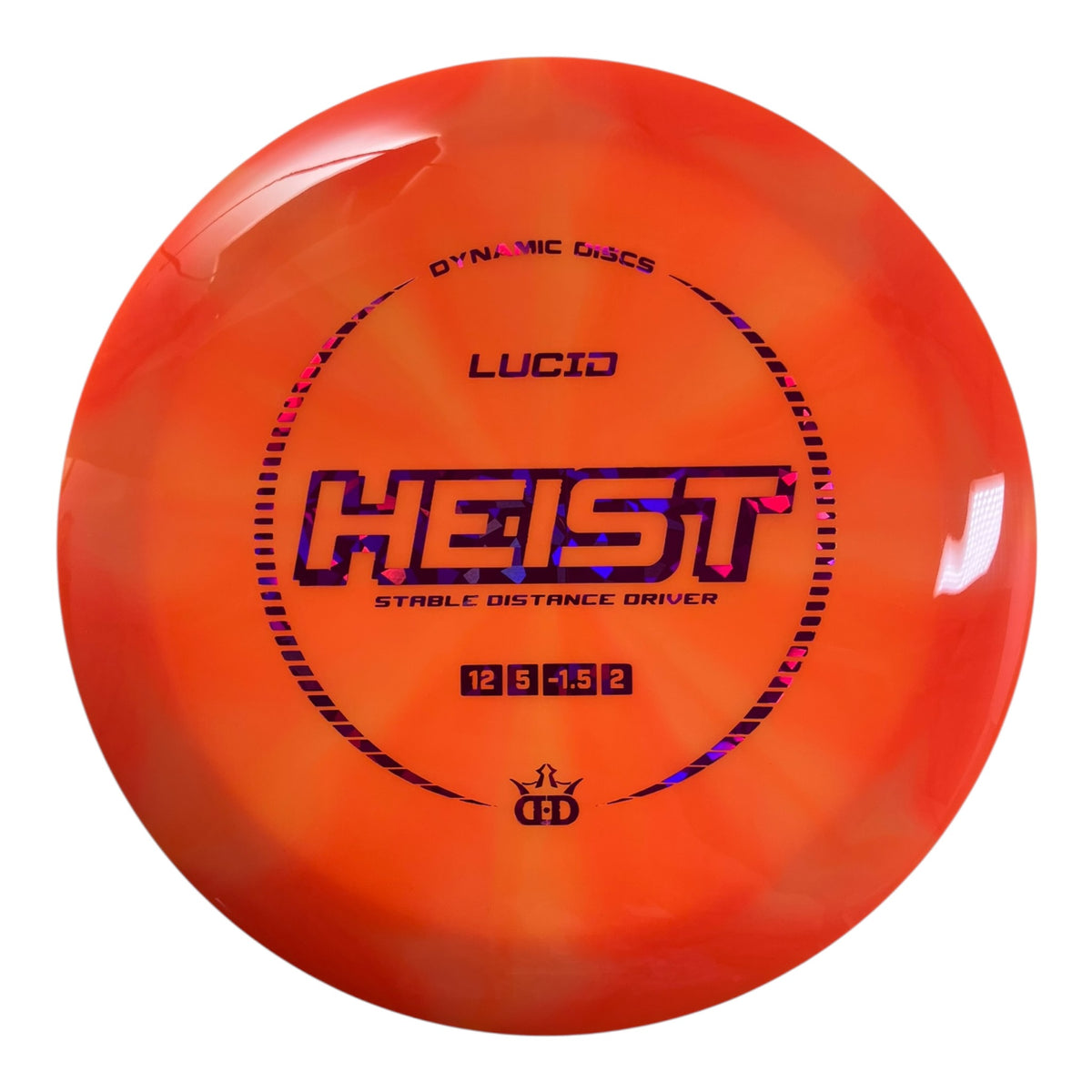 Dynamic Discs Heist | Lucid Burst | Orange/Purple 173g Disc Golf