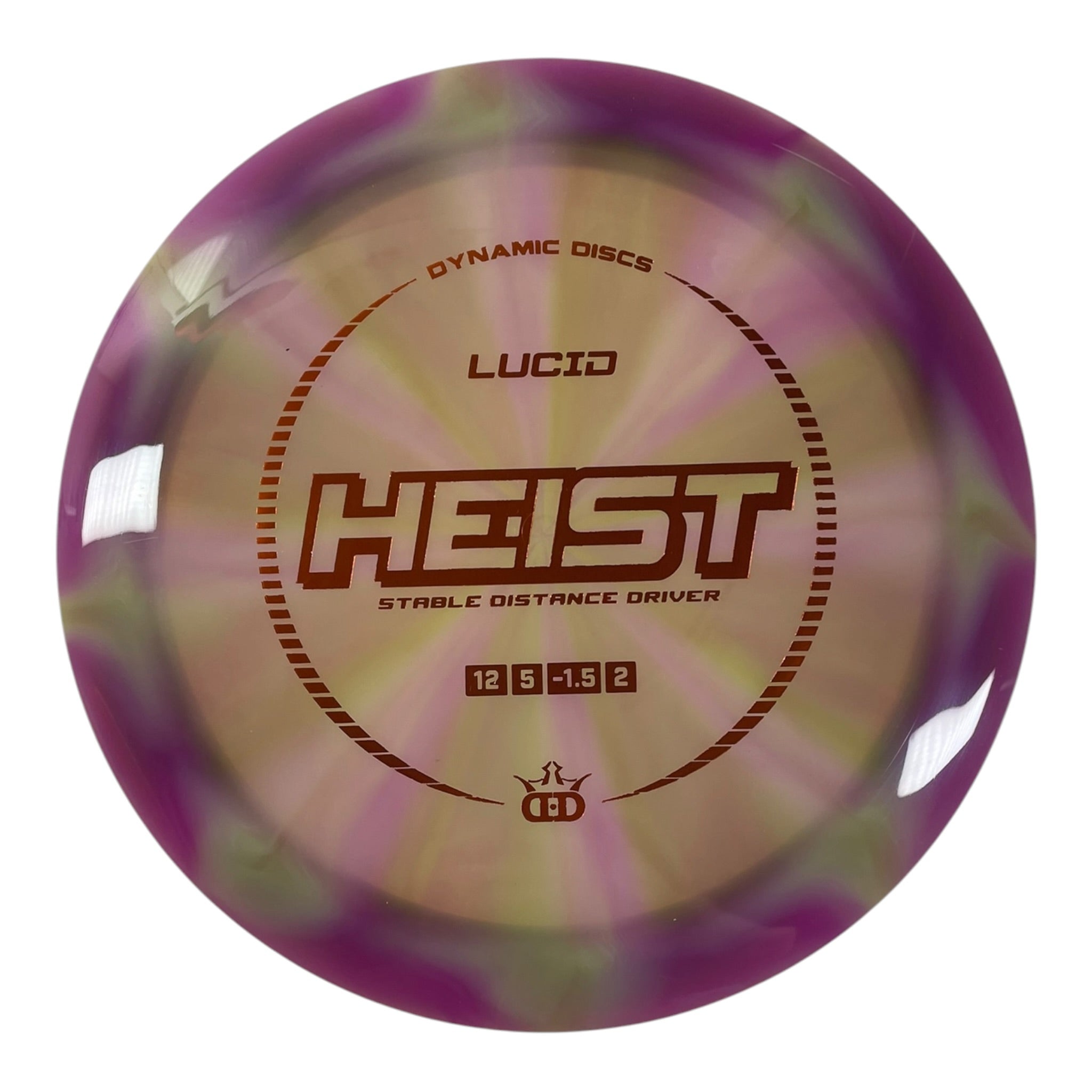 Dynamic Discs Heist | Lucid Burst | Purple/Orange 175g Disc Golf