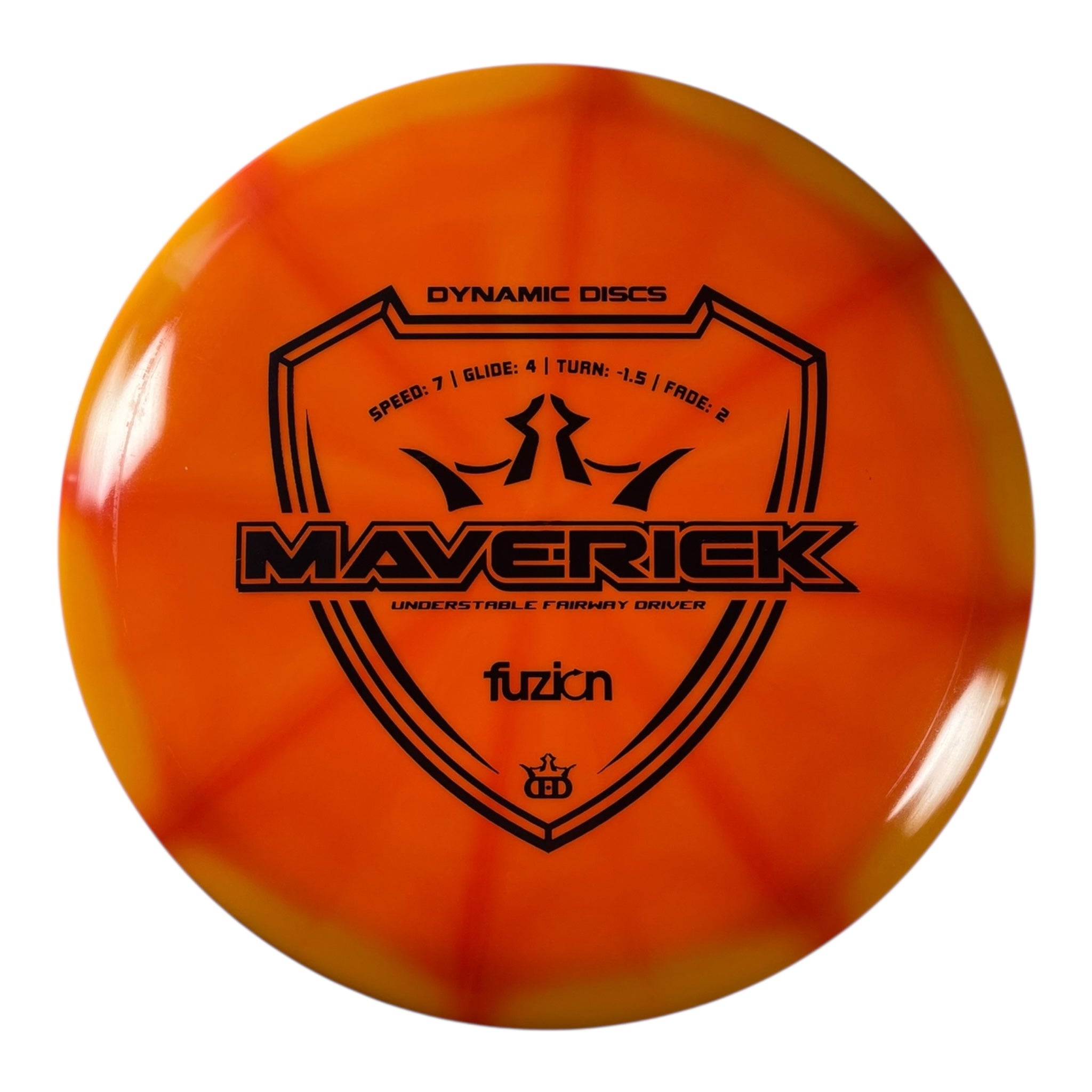 Dynamic Discs Maverick | Fuzion Burst | Orange/Black 173g Disc Golf