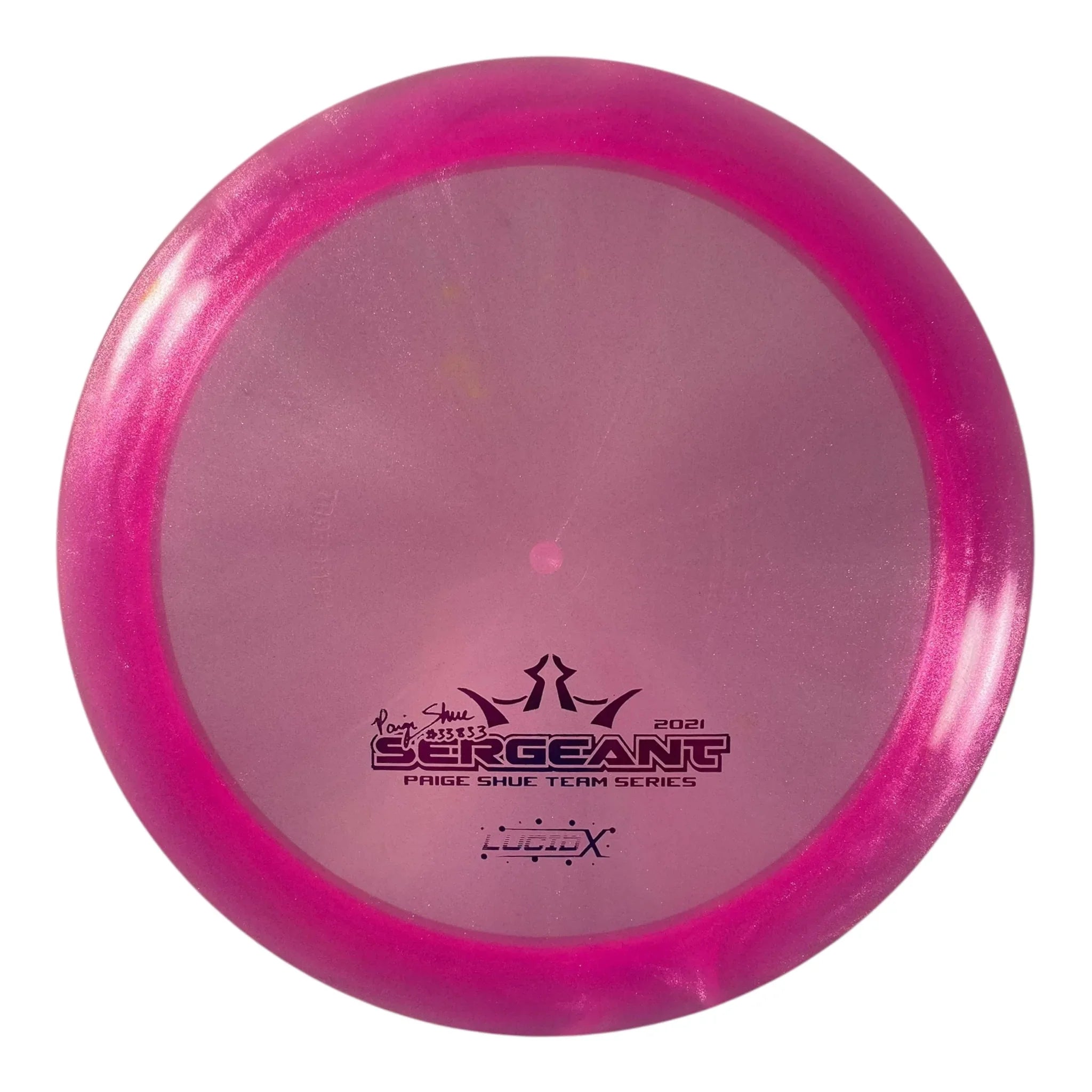 Dynamic Discs Sergeant | Lucid-X Glimmer | Pink/Purple 176g (Paige Shue) Disc Golf