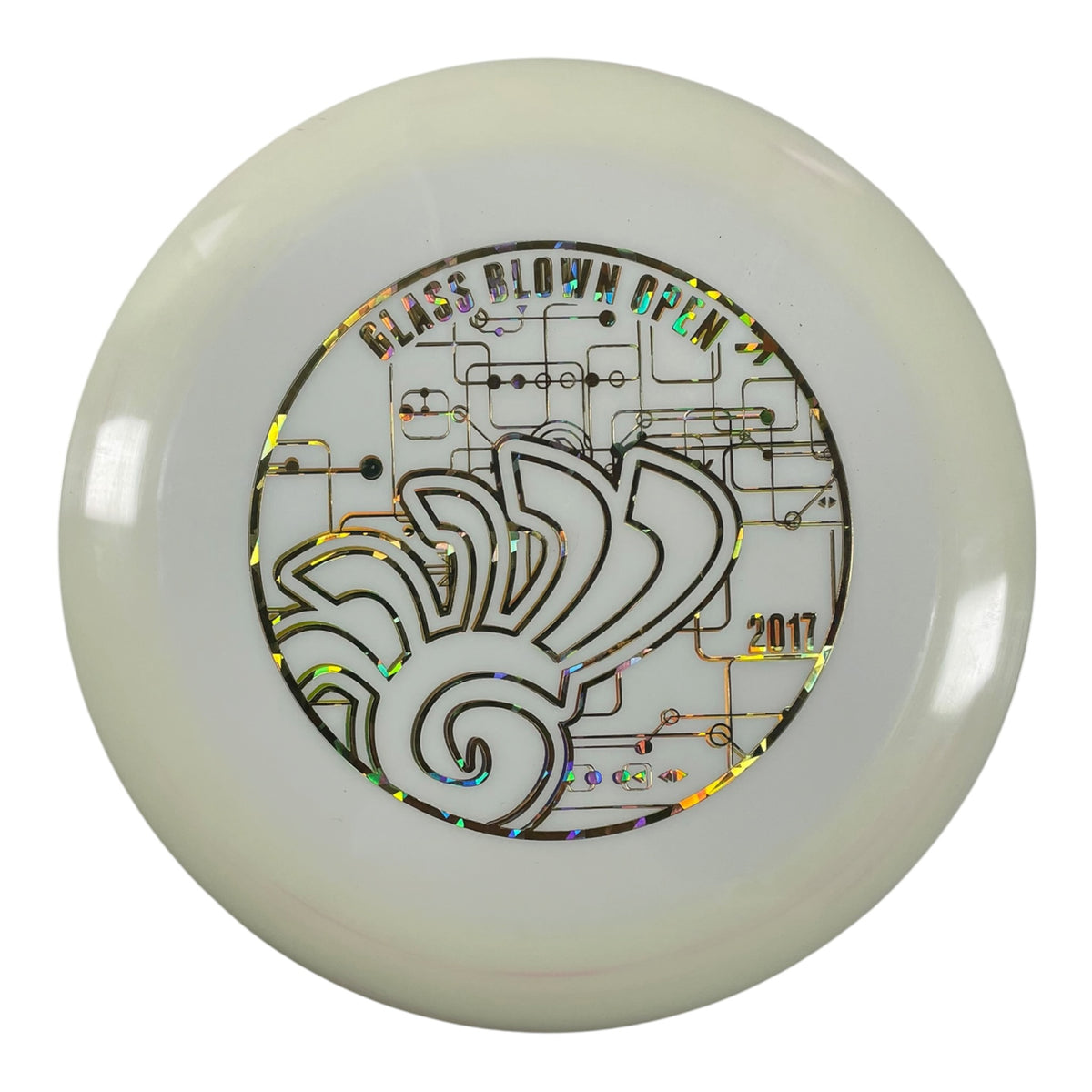 Dynamic Discs Sheriff | Lucid | White/Gold Holo 174g (Glass Blown Open) Disc Golf
