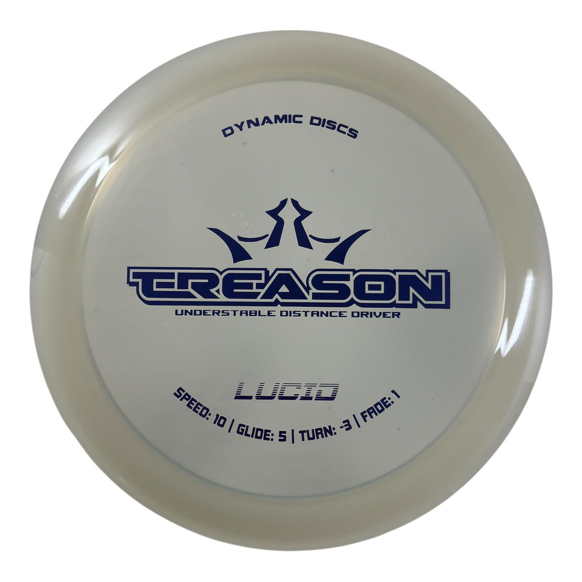 Dynamic Discs Treason | Lucid | Clear/Purple 174g Disc Golf