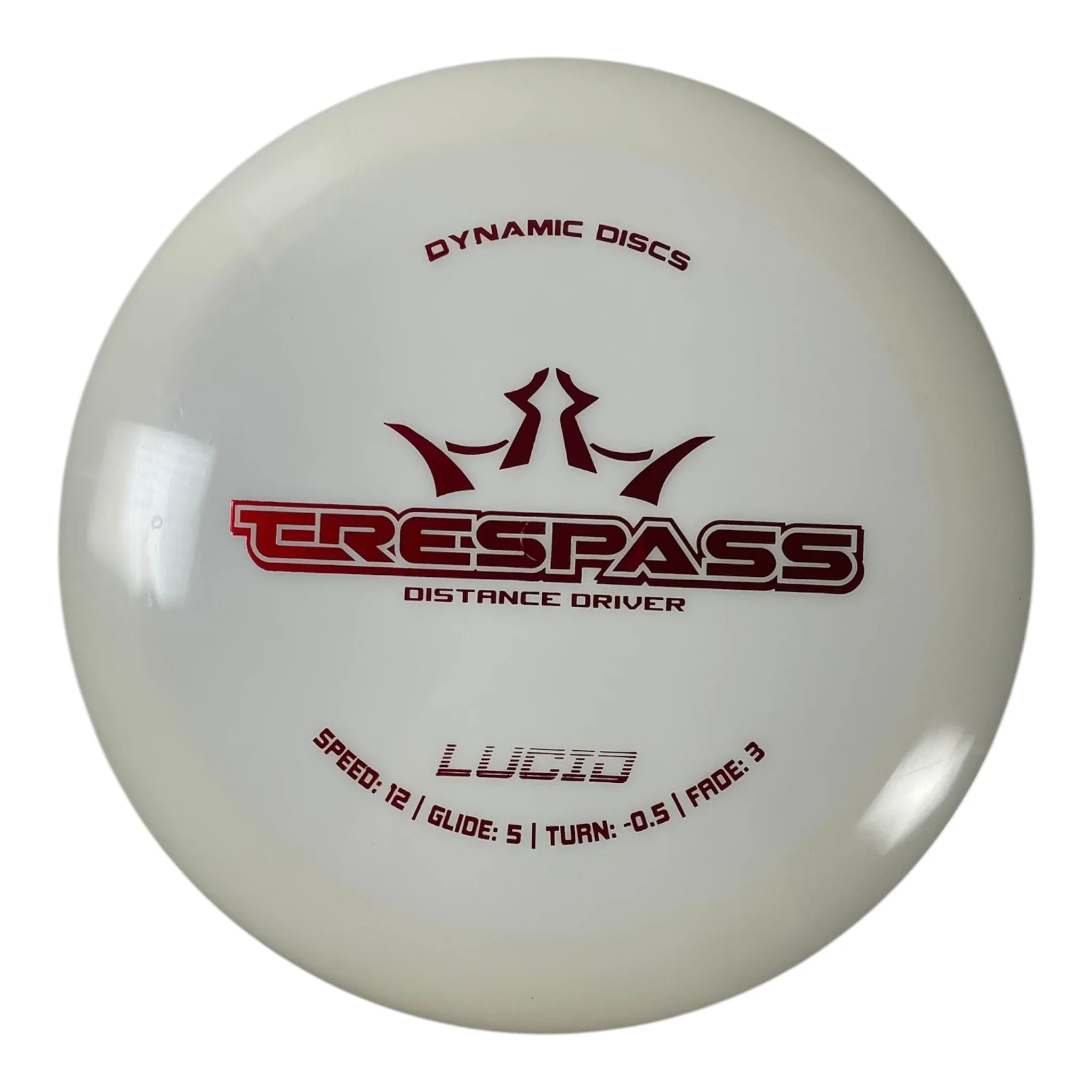 Dynamic Discs Trespass | Lucid | White/Red 173-175g Disc Golf