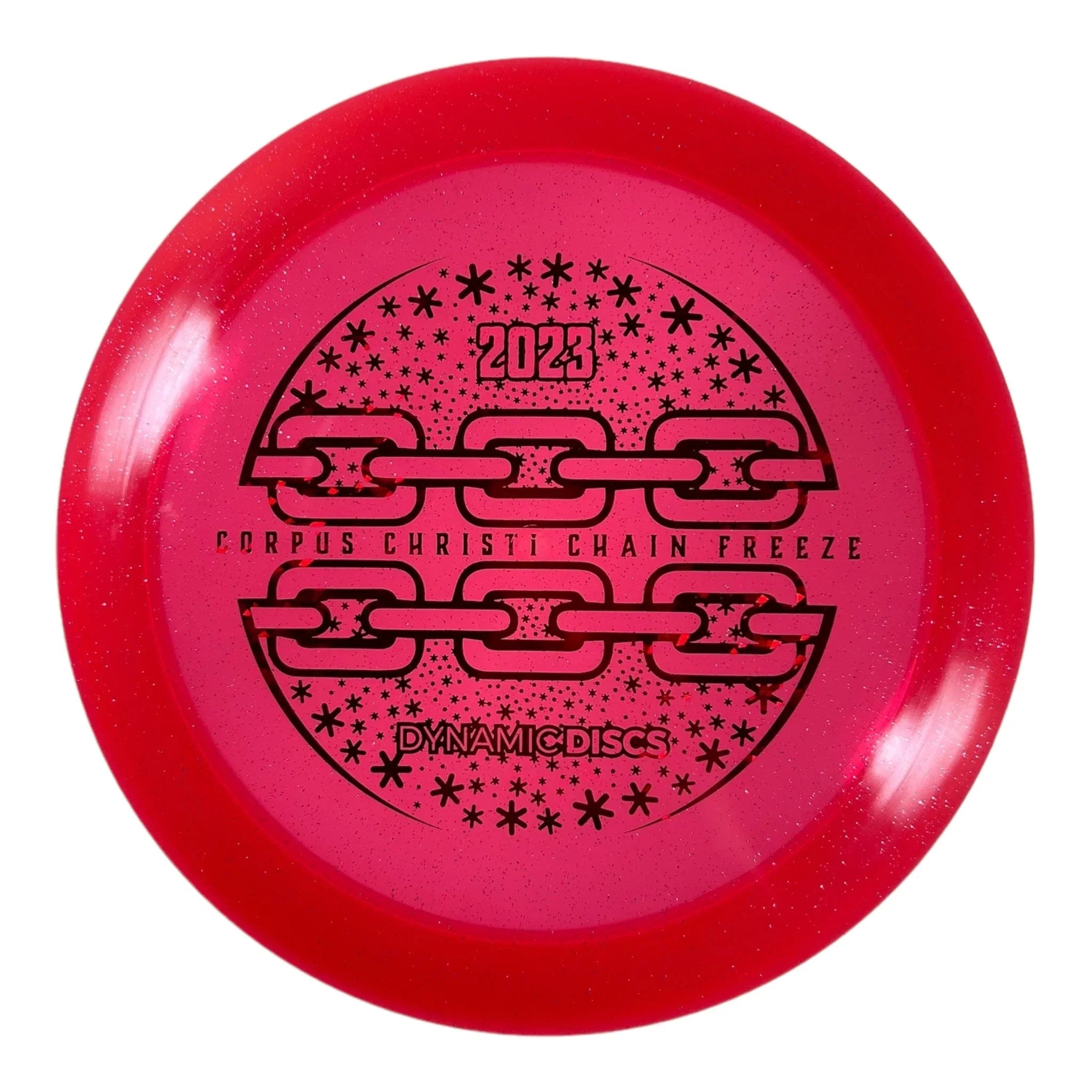 Dynamic Discs Trespass - Used Like New | Lucid Metal Flake | Red/Red 173g (Chain Freeze 2023) Disc Golf