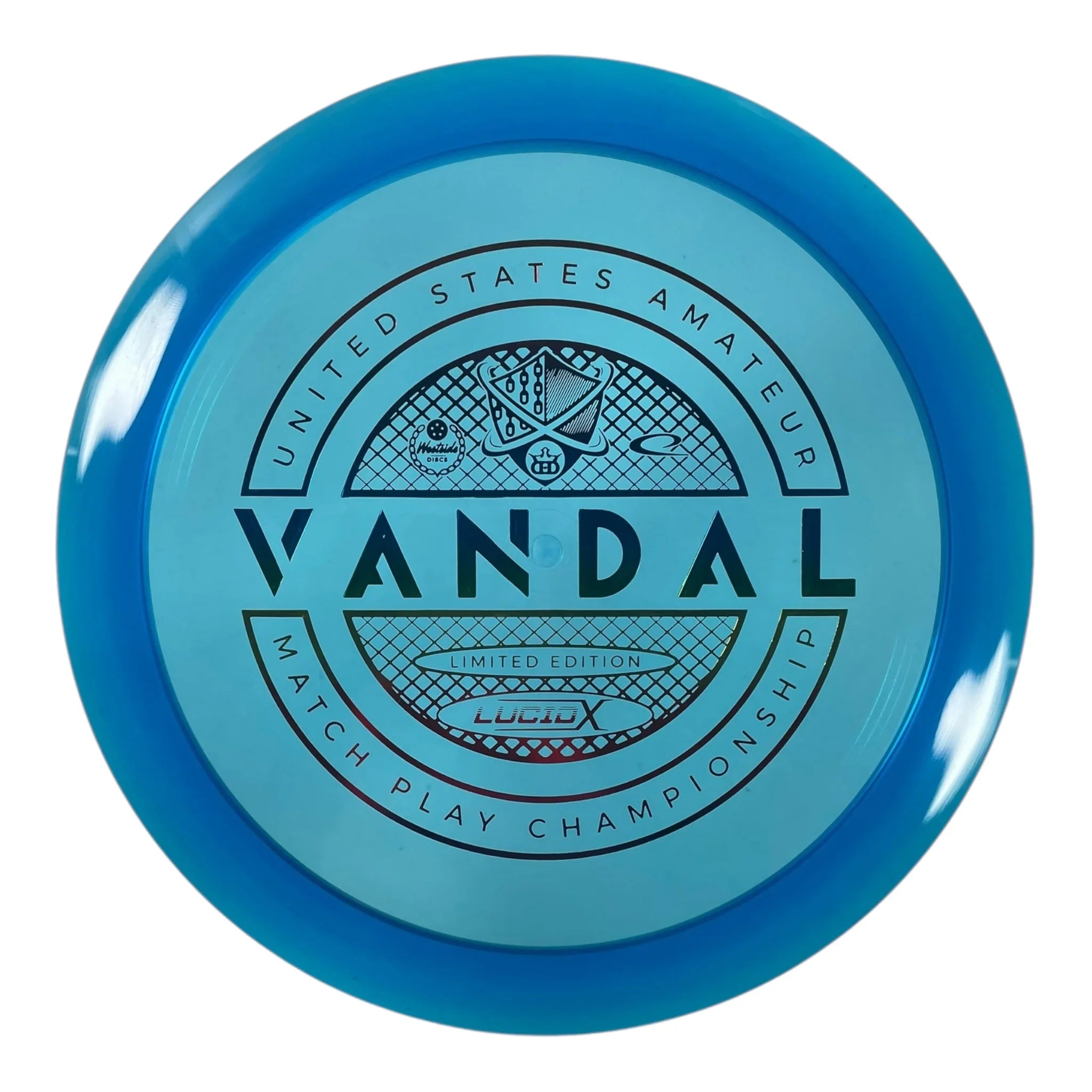 Dynamic Discs Vandal | Lucid-X | Blue/Rainbow 173g (US Amateur Match Play Championships) Disc Golf
