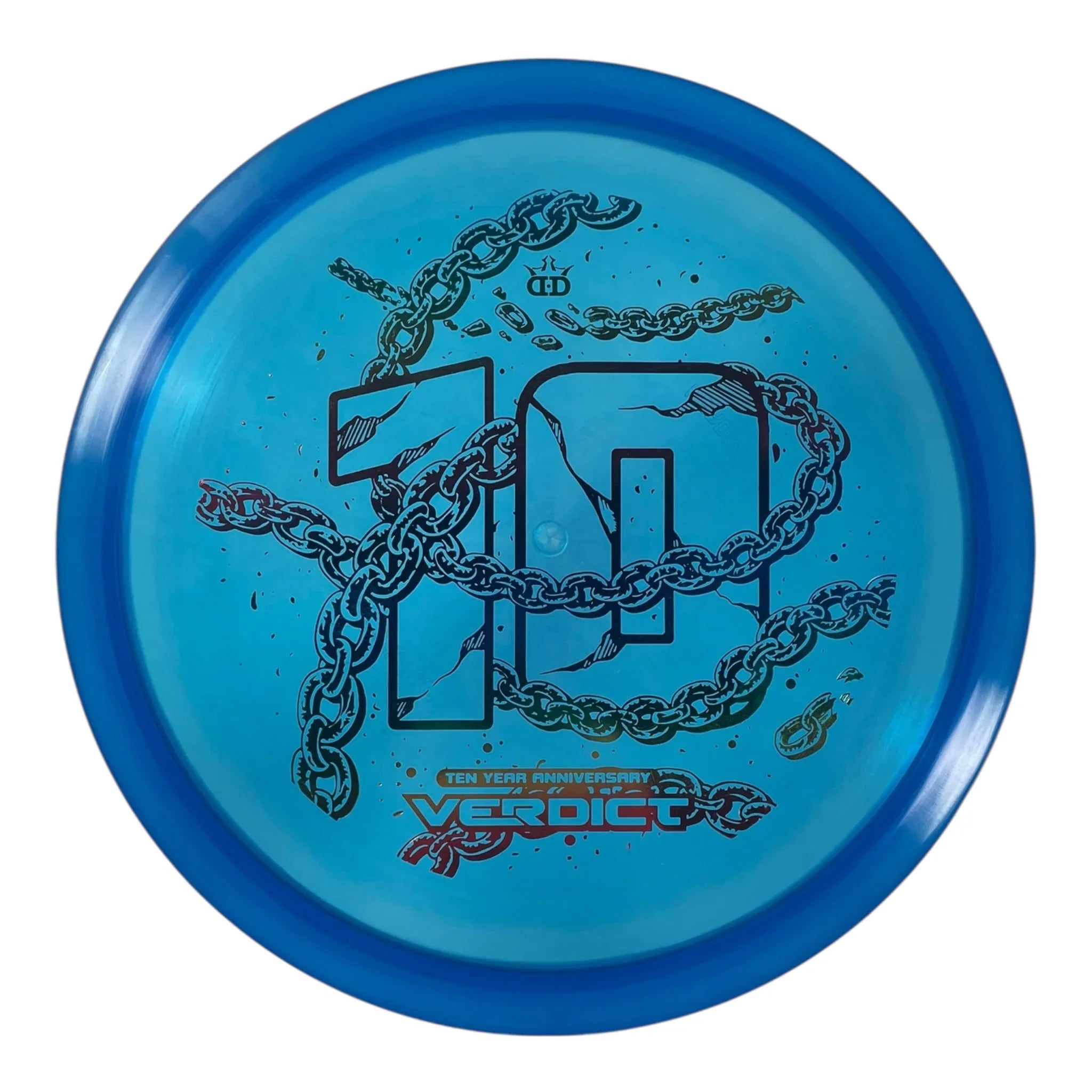 Dynamic Discs Verdict | Lucid Ice | Blue/Rainbow 174g (10 Year Anniversary) Disc Golf
