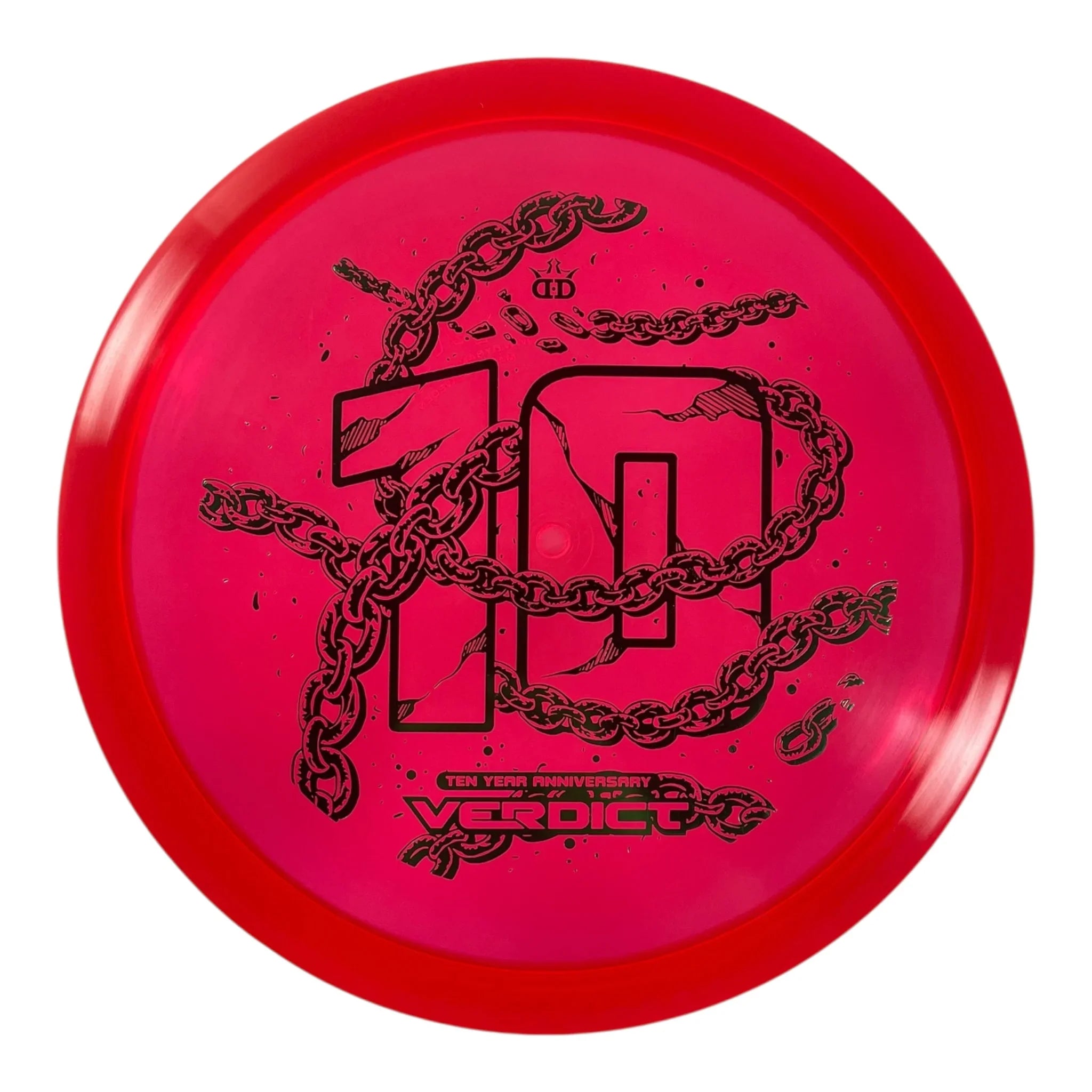 Dynamic Discs Verdict | Lucid Ice | Red/Green 174g (10 Year Anniversary) Disc Golf