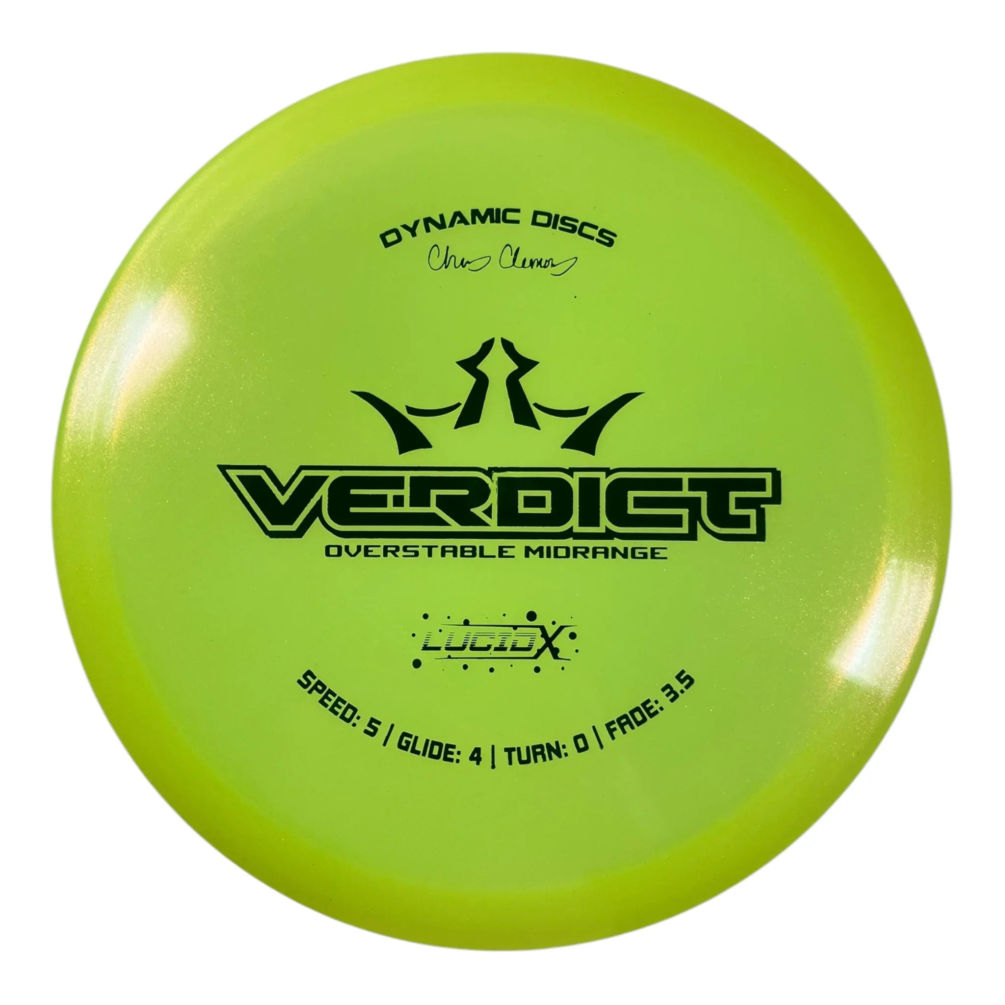 Dynamic Discs Verdict | Lucid-X | Yellow/Green 174g (Chris Clemons) Disc Golf