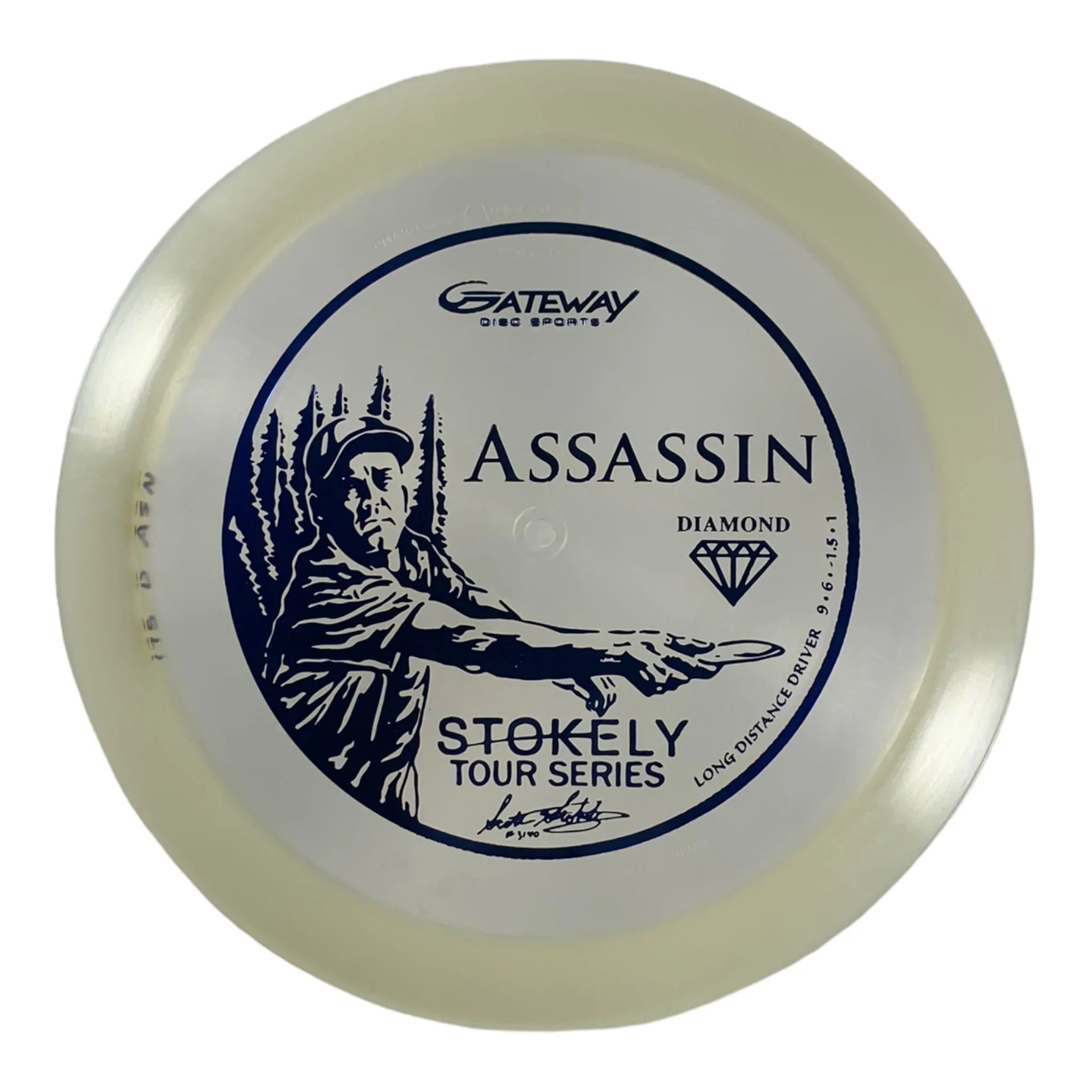 Gateway Disc Sports Assassin | Diamond | White/Blue 175g (Scott Stokely) Disc Golf