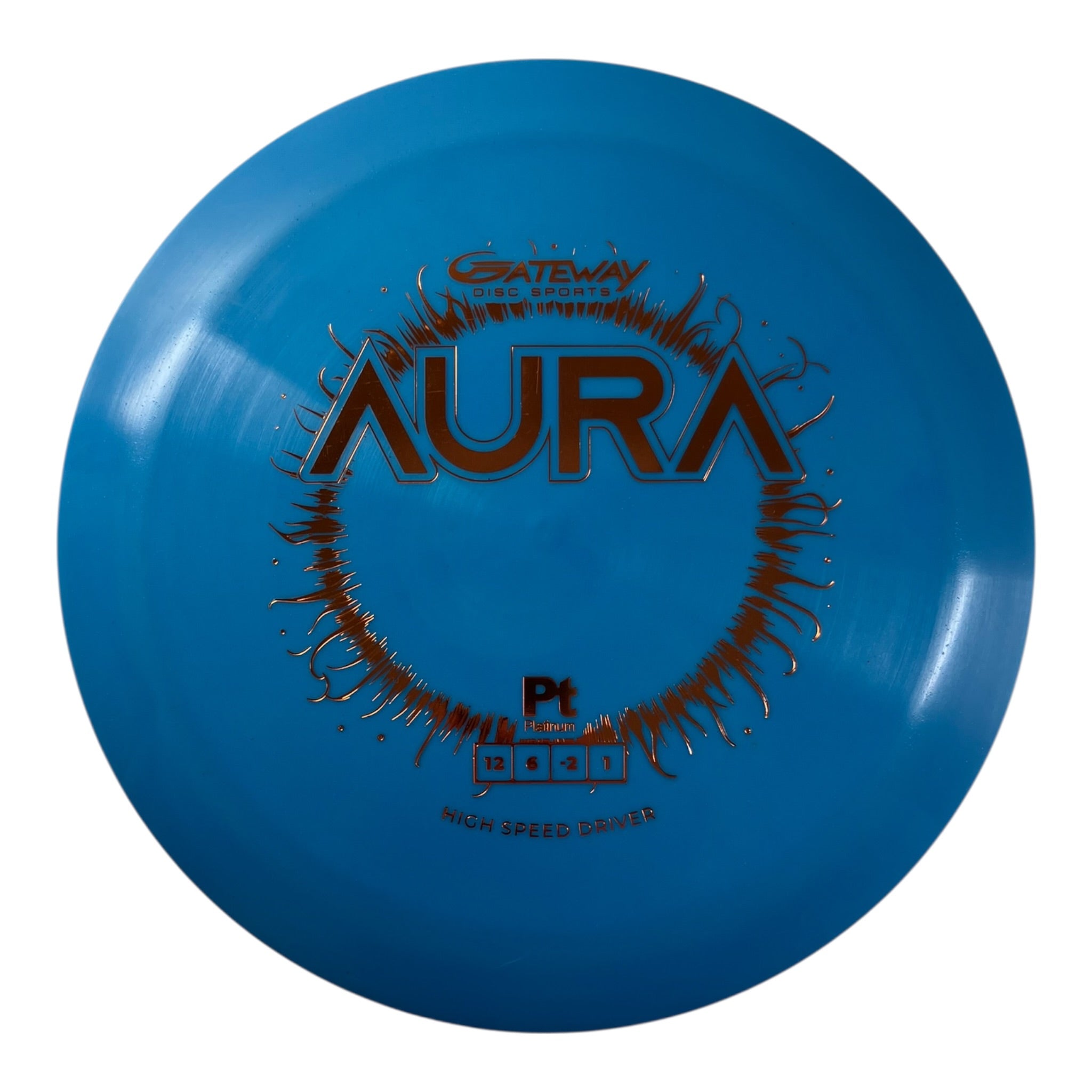 Gateway Disc Sports Aura | Platinum | Blue/Gold 176g Disc Golf