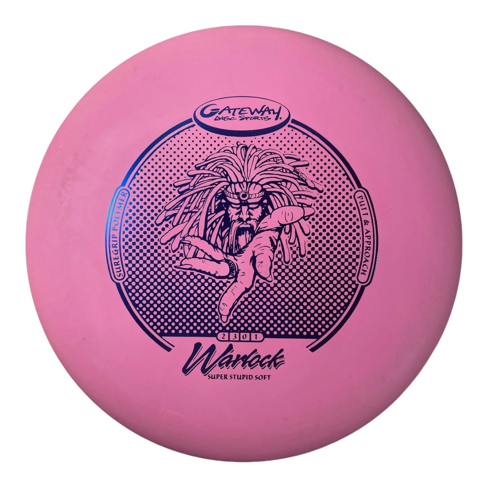 Gateway Disc Sports Warlock | Super Stupid Soft (SSS) | Pink/Blue 175g Disc Golf