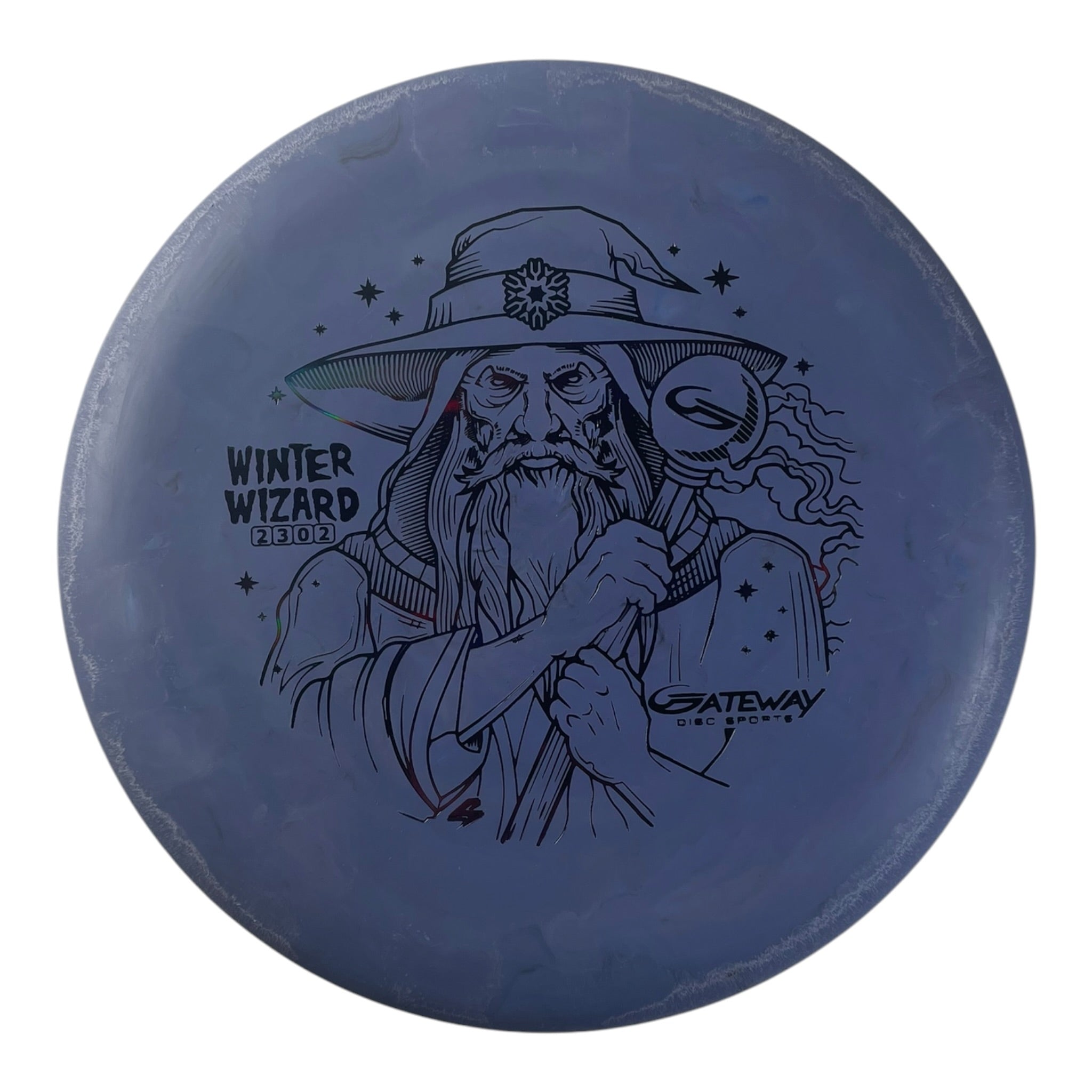 Gateway Disc Sports Wizard | Nylon | Blue/Black Holo 175g (Winter Wizard) Disc Golf