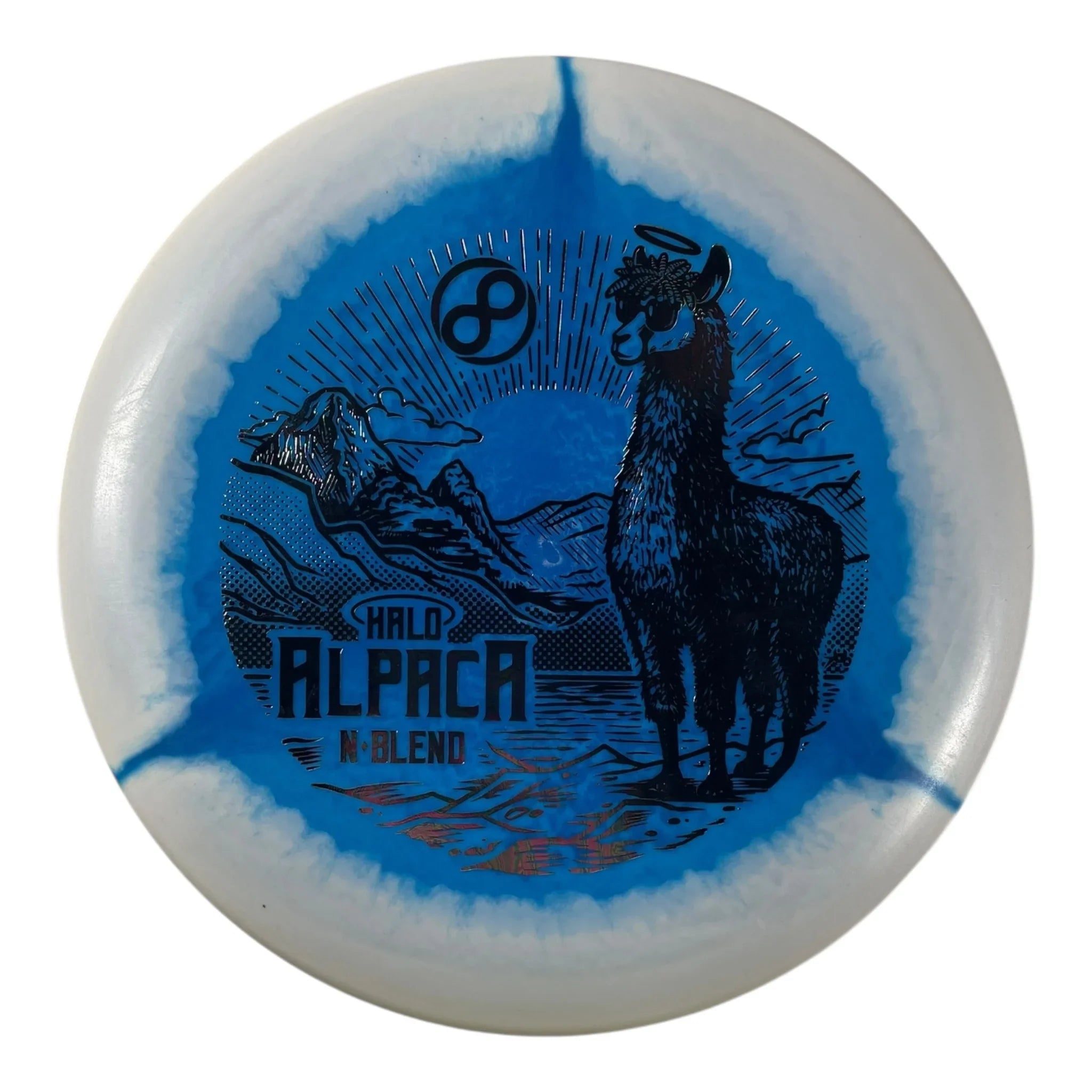 Infinite Discs Alpaca | Halo N-Blend | Blue/Oil Slick 175g Disc Golf