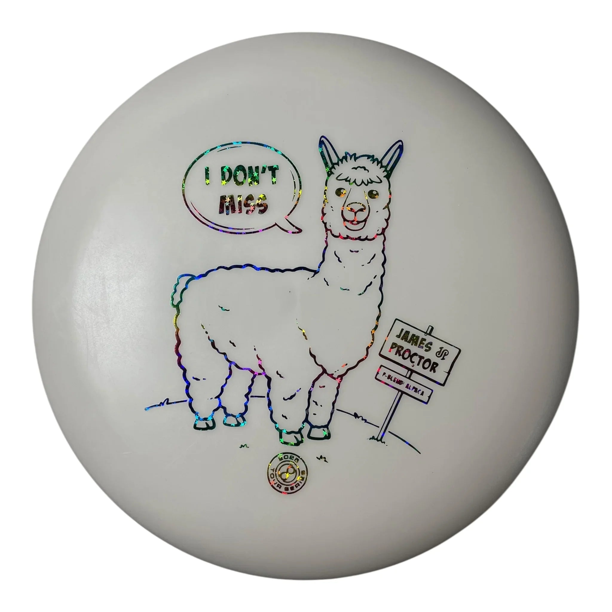 Infinite Discs Alpaca | P-Blend | White/Rainbow 170g (James Proctor) Disc Golf