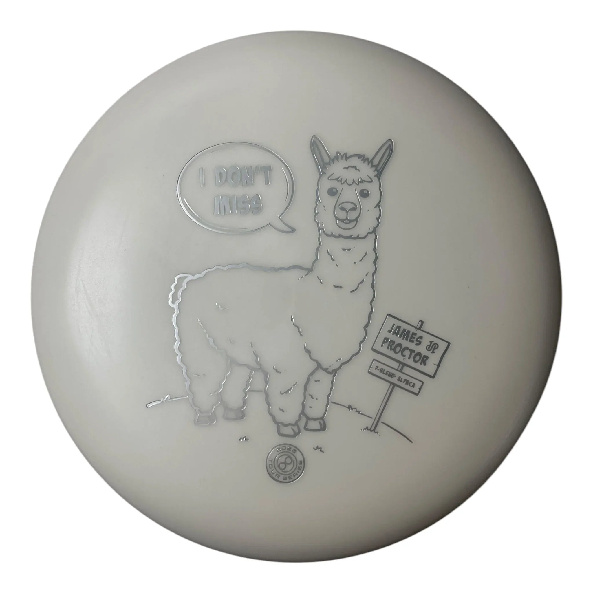 Infinite Discs Alpaca | P-Blend | White/Silver 172g (James Proctor) Disc Golf