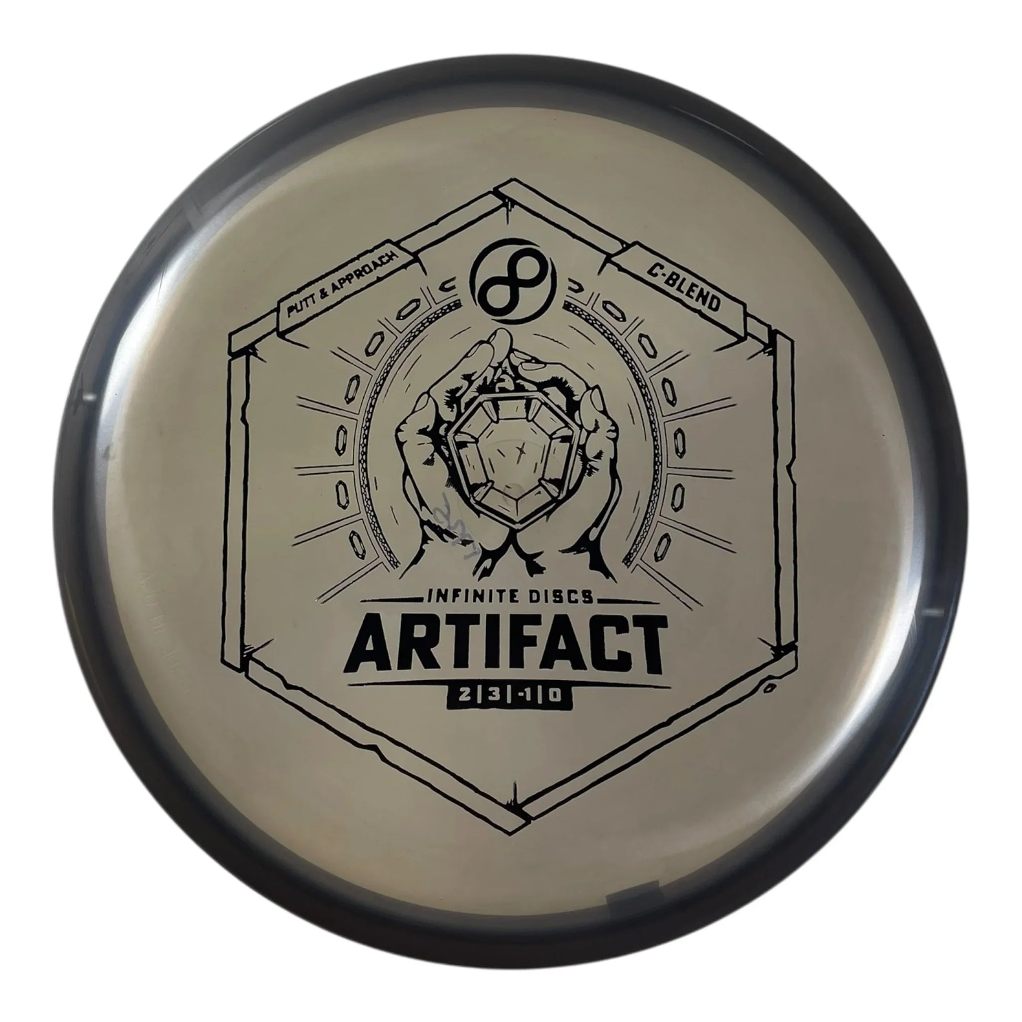 Infinite Discs Artifact | C-Blend | Grey/Black 174g (First Run) Disc Golf