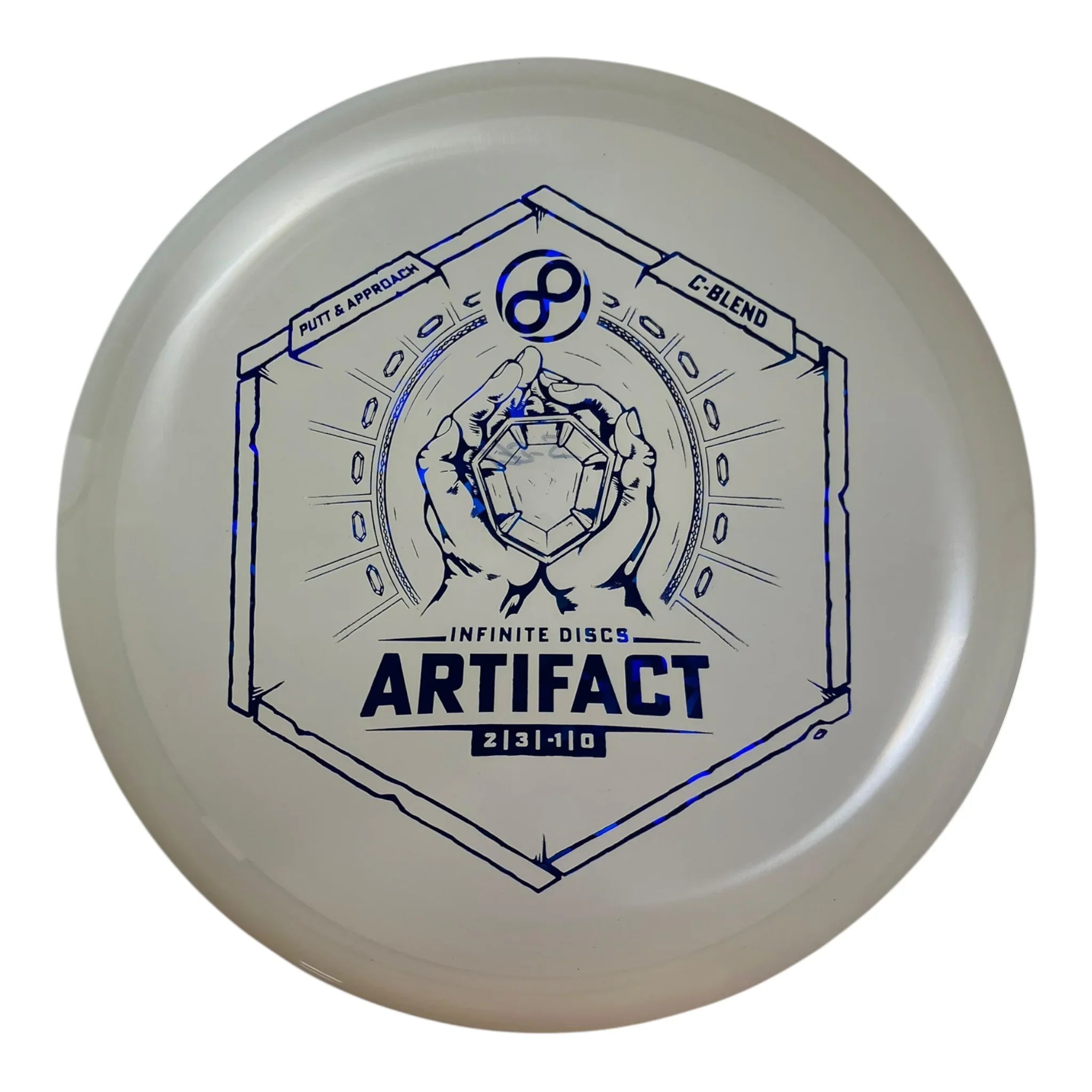 Infinite Discs Artifact | C-Blend | White/Blue 173g (First Run) Disc Golf