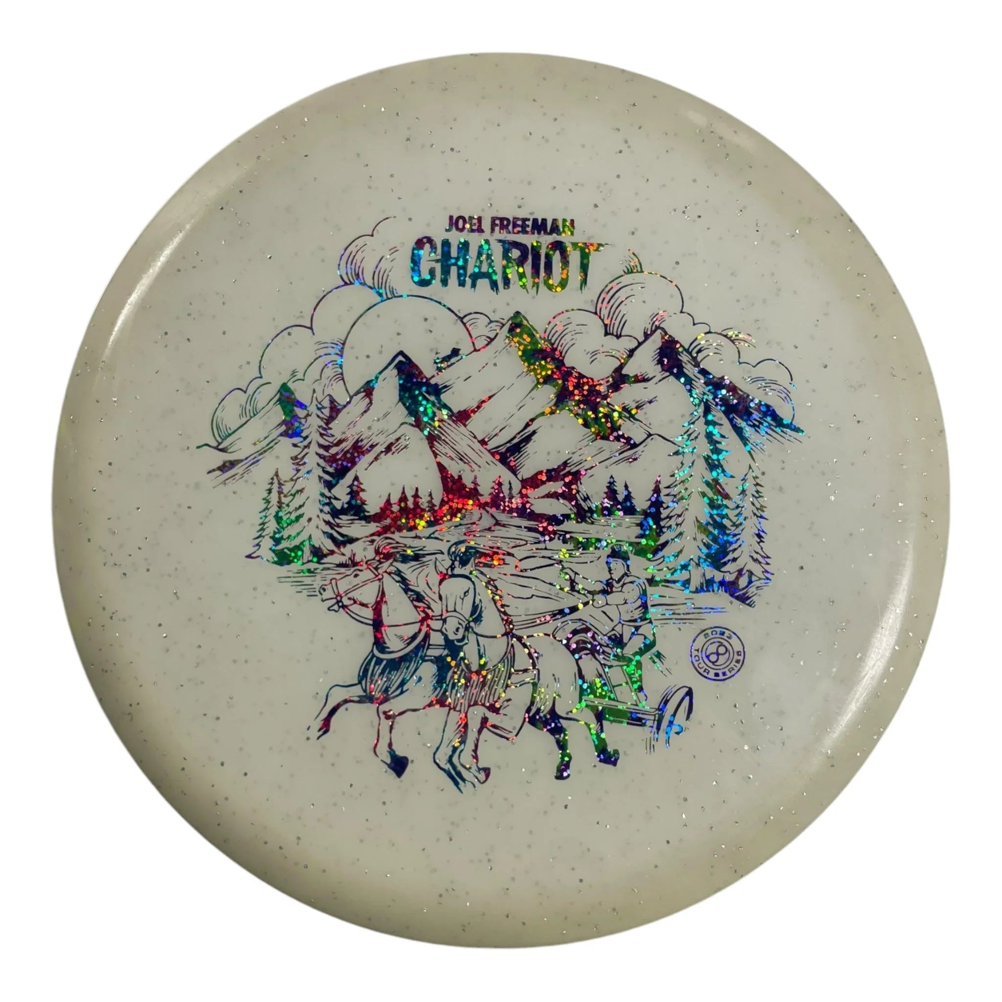 Infinite Discs Chariot | Metal Flake Glow C - Blend | Glow/Party Time 174 - 176g (Joel Freeman) Disc Golf